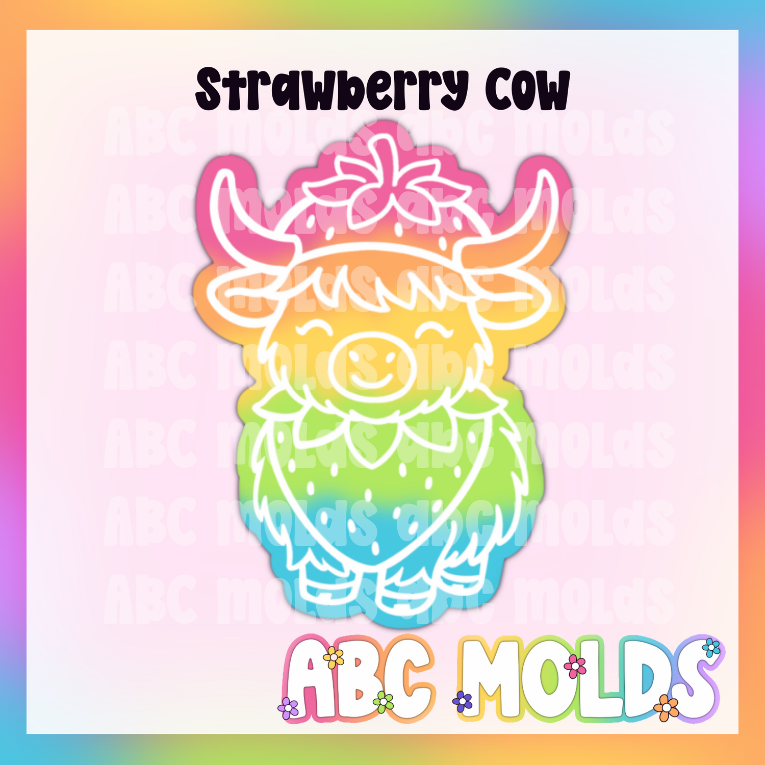 Strawberry Cow Silicone Mold