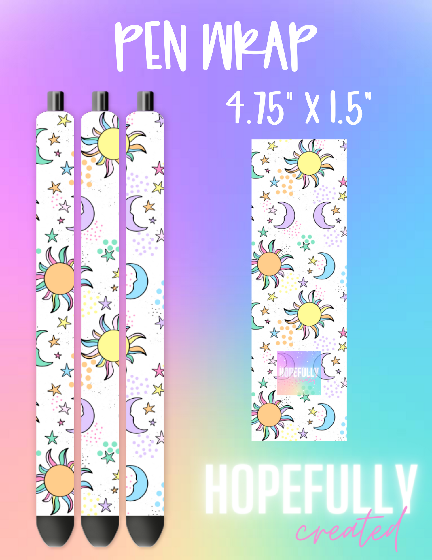 Stars and Moon Pen Wrap-264