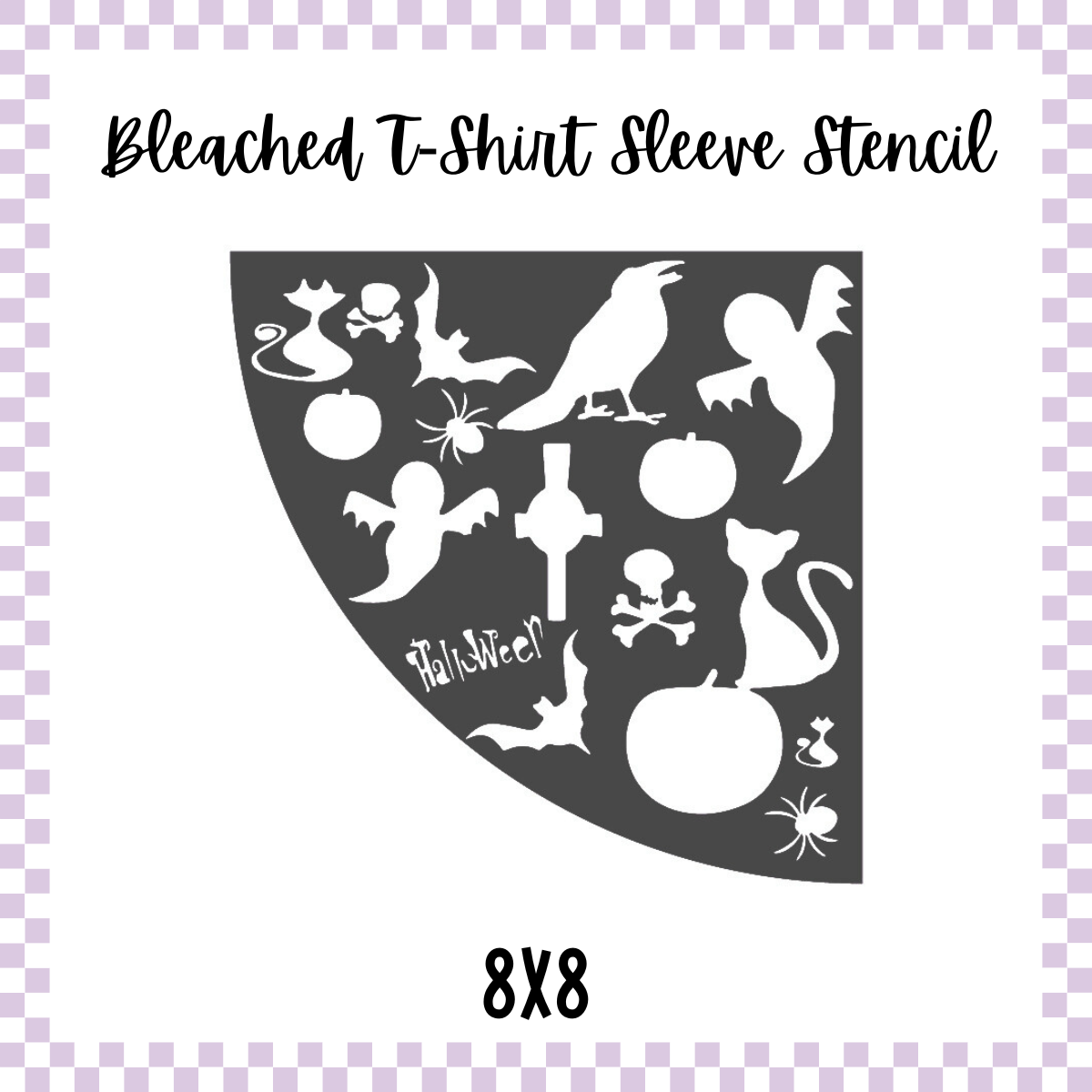 Bleached Tshirt Stencil - Halloween