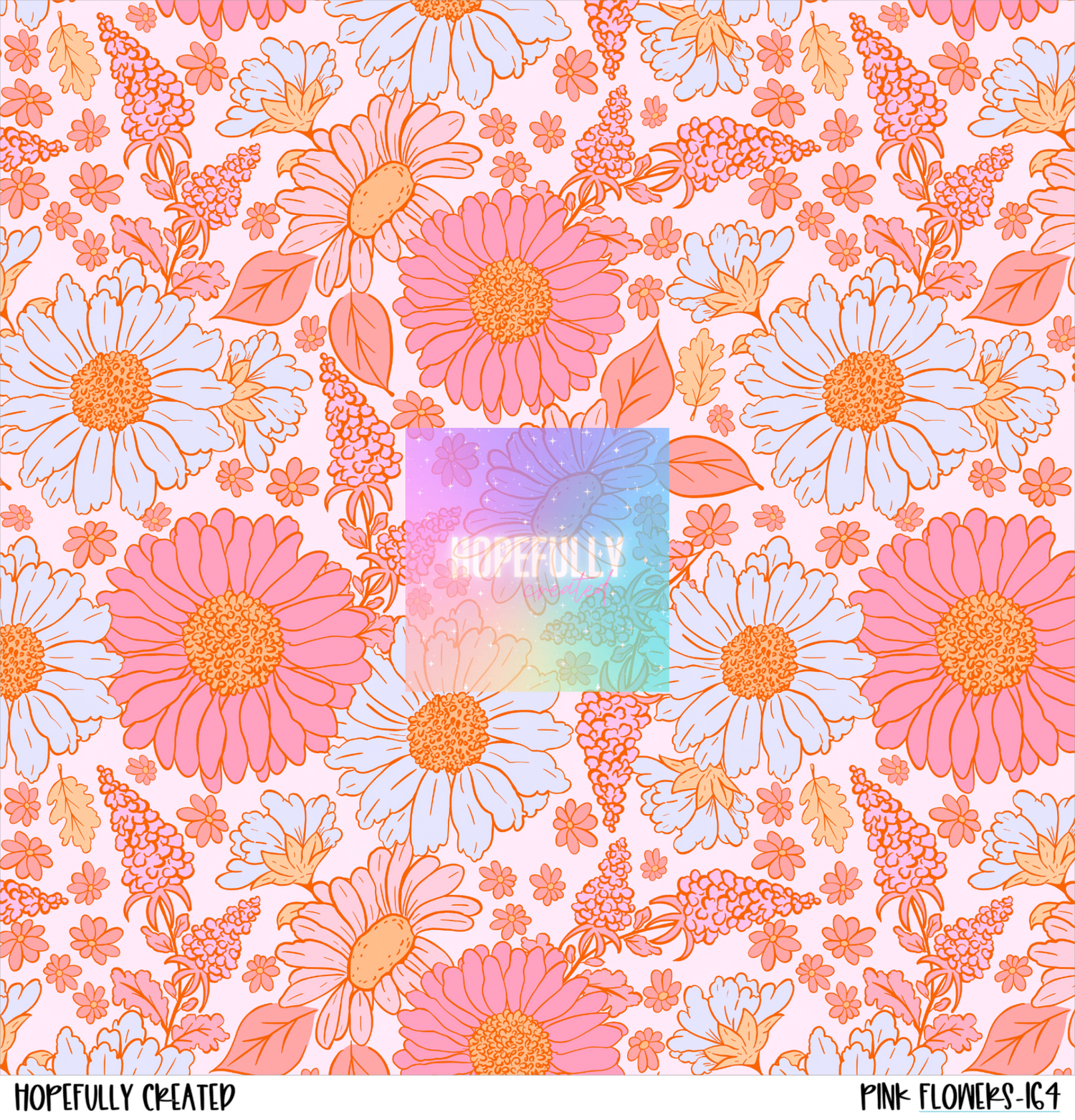 Pink Flowers Vinyl Collection- 164
