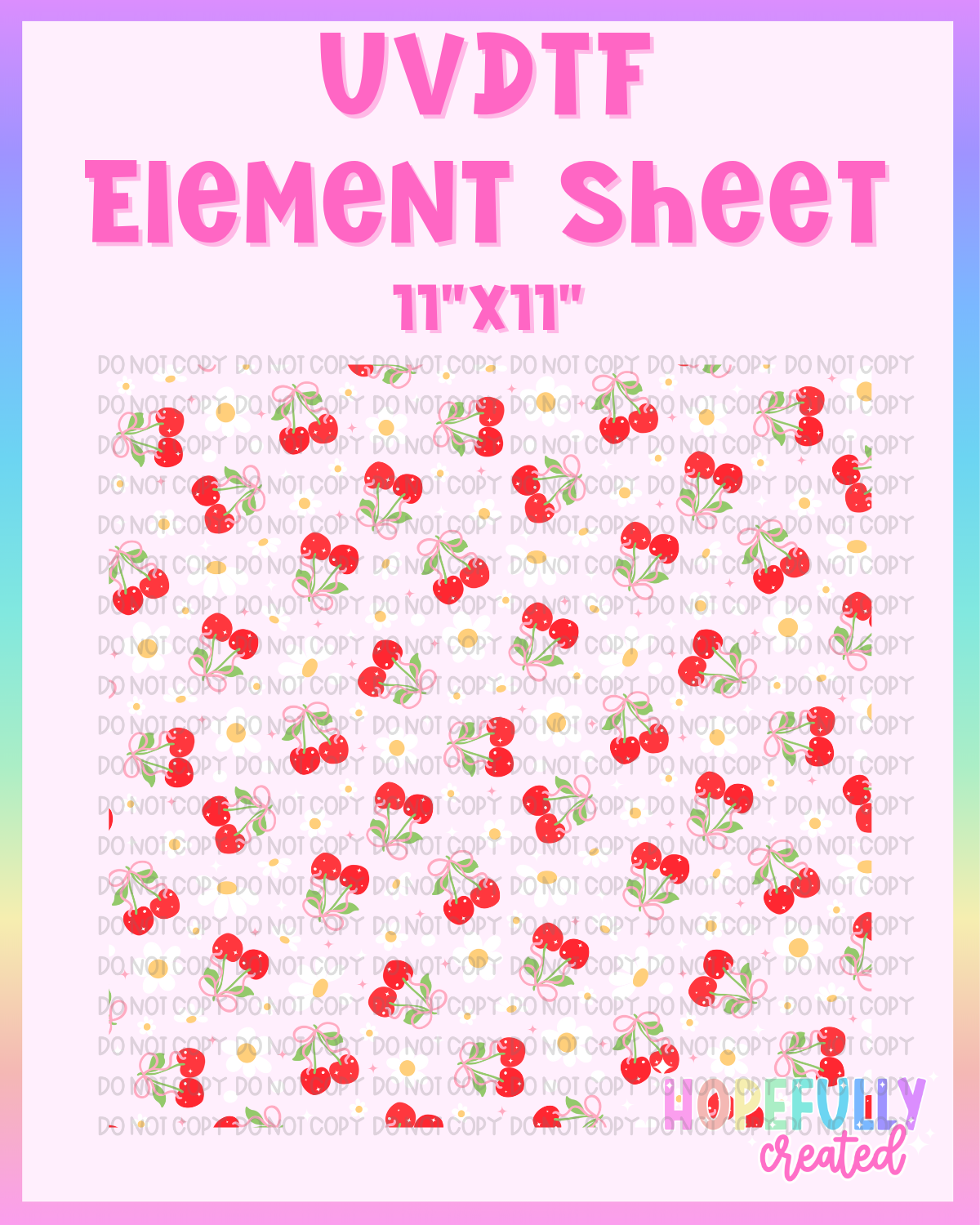 Cherry UVDTF Element Sheet