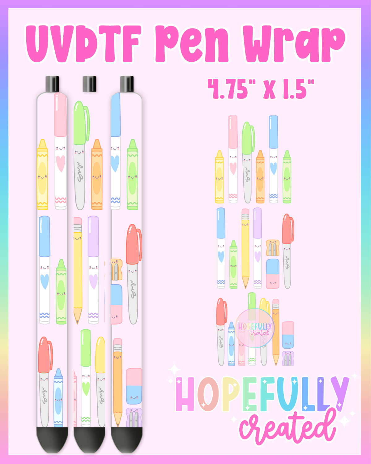 School Markers UVDTF Pen Wrap