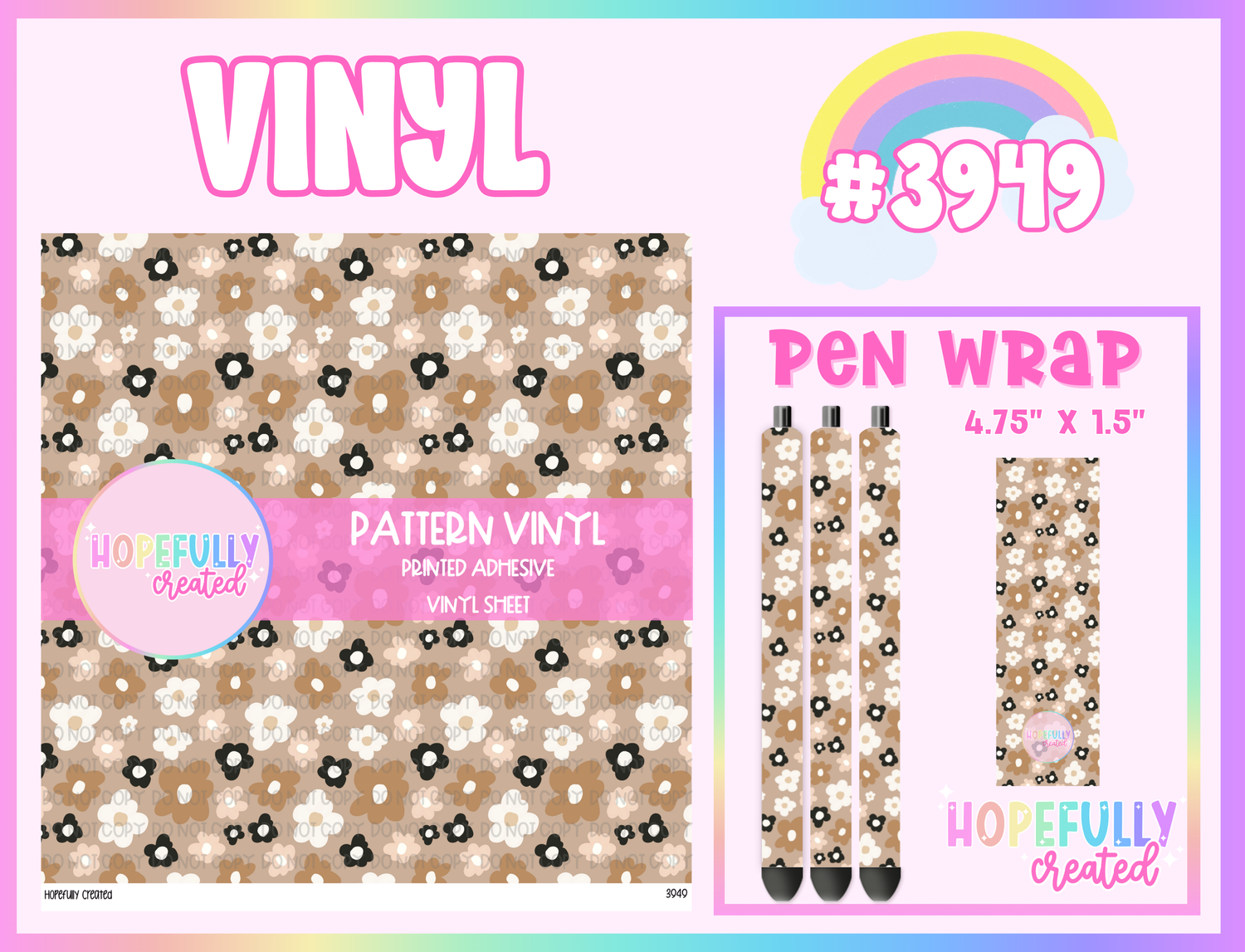 Floral Vinyl Collection - 3949
