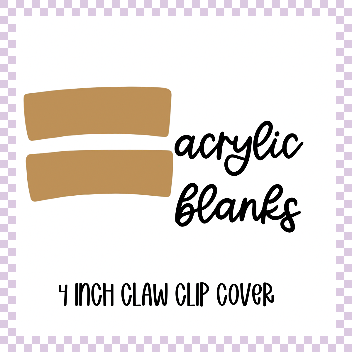 Acrylic Blank - Claw Clip (3 sets)