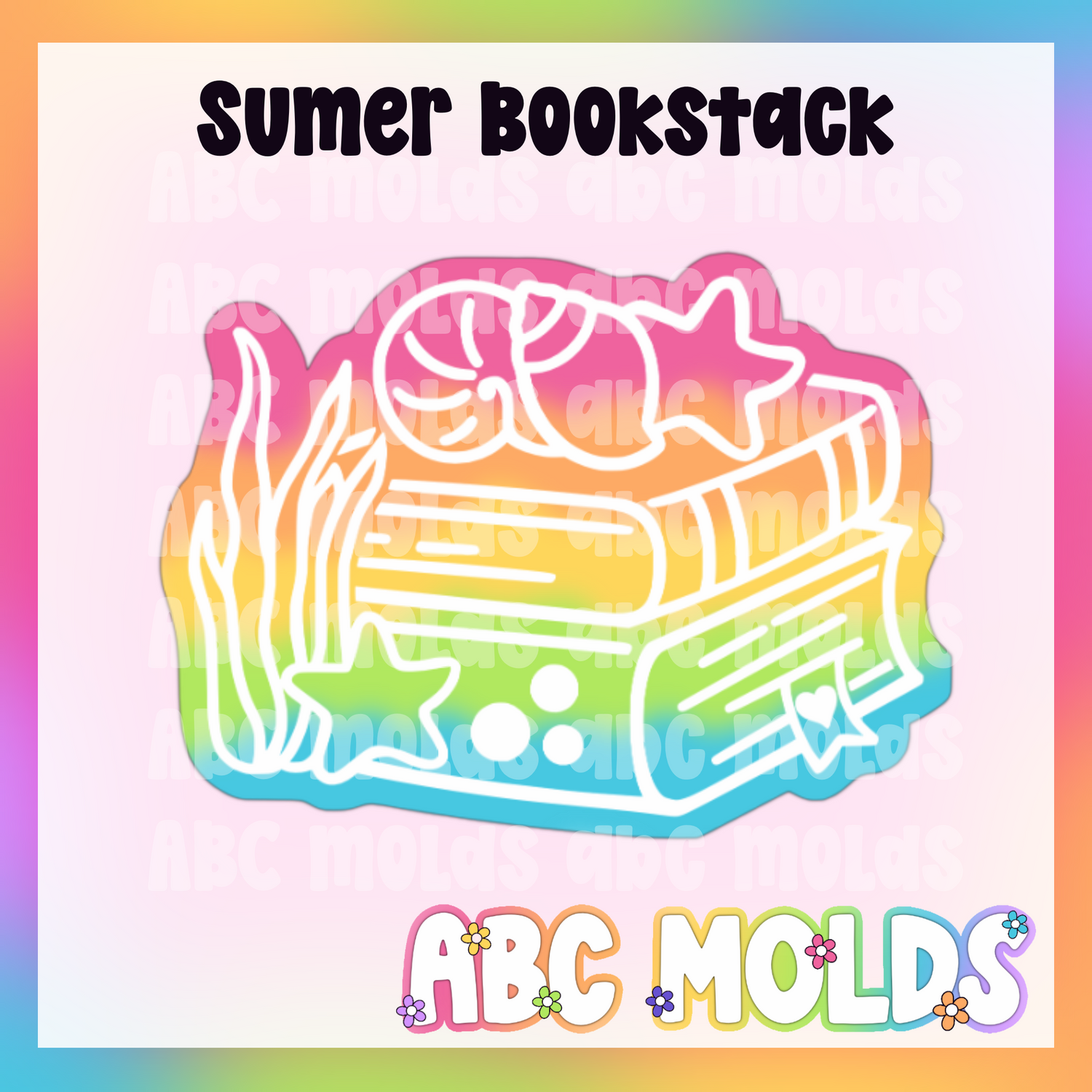 Summer Bookstack Silicone Mold