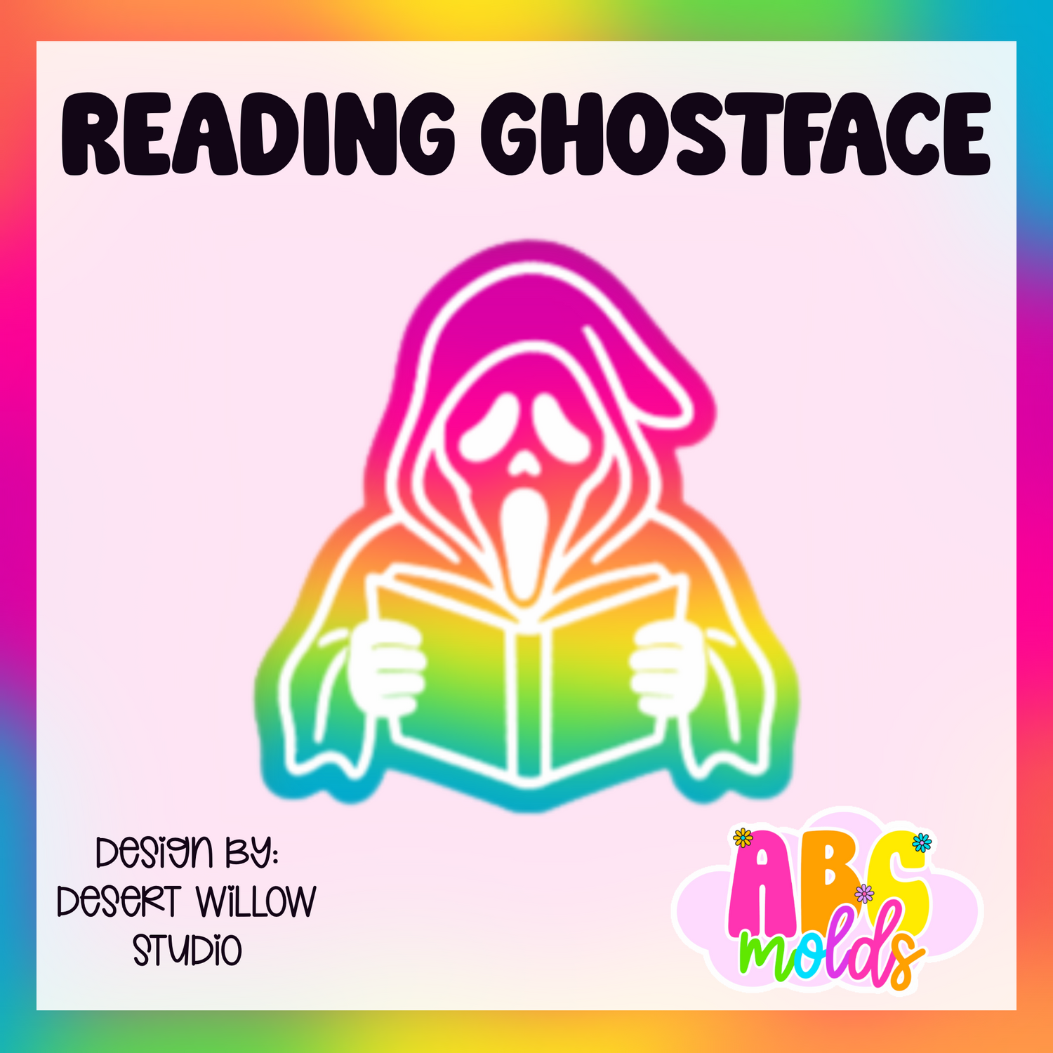 Reading Ghost Man Silicone Freshie Mold
