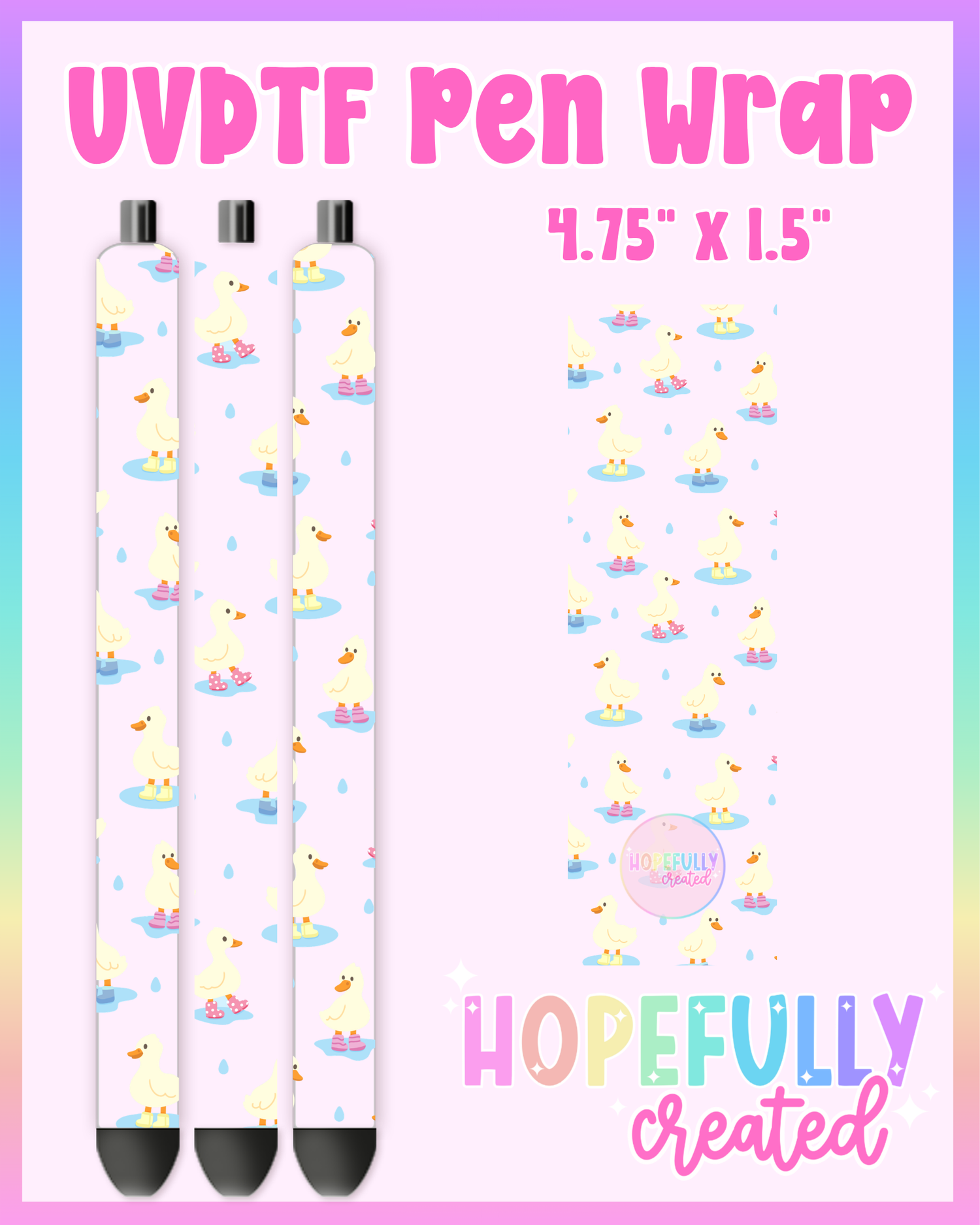 Ducks UVDTF Pen Wrap