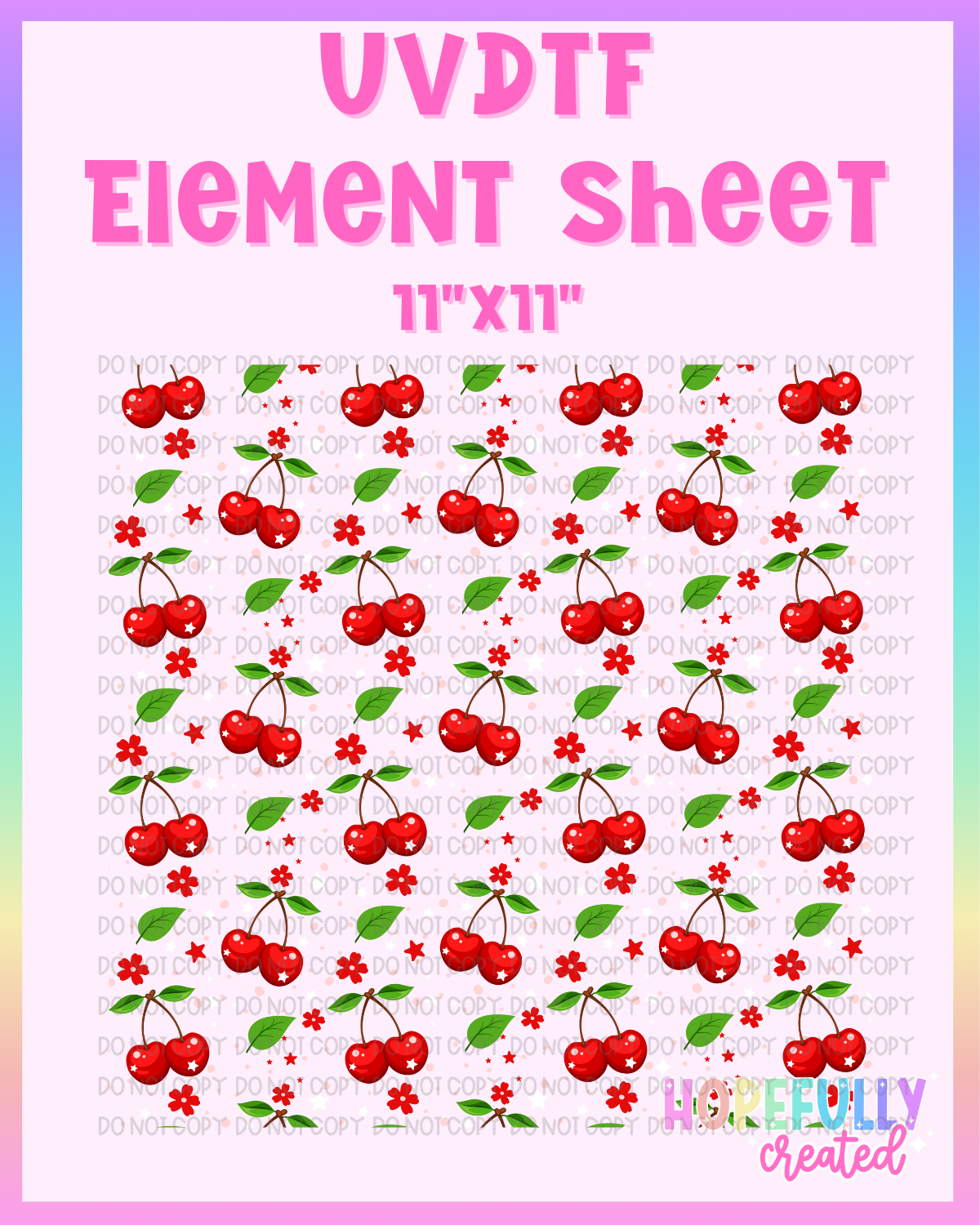 Cherries UVDTF Element Sheet