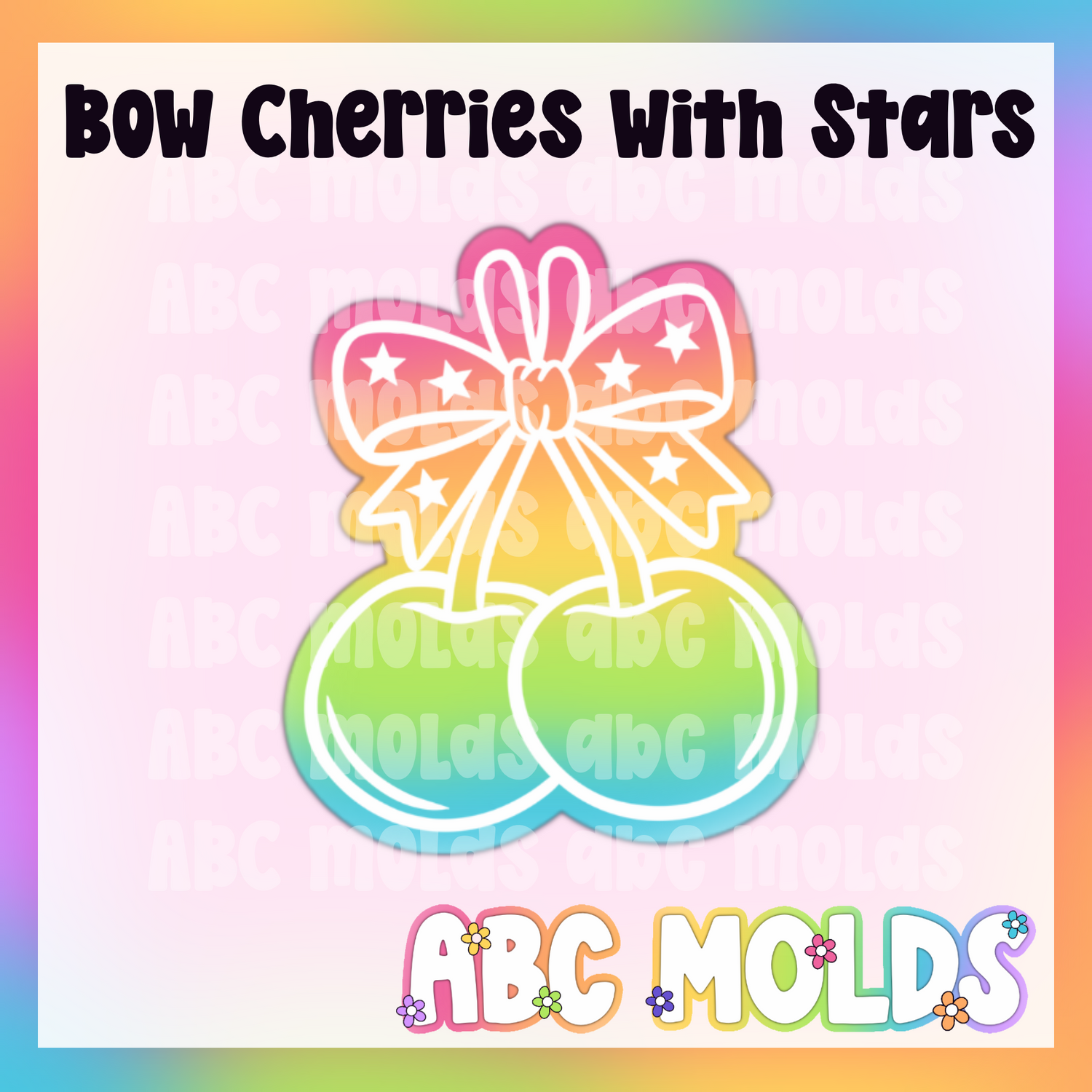Bow Patriotic Cherries Silicone Mold