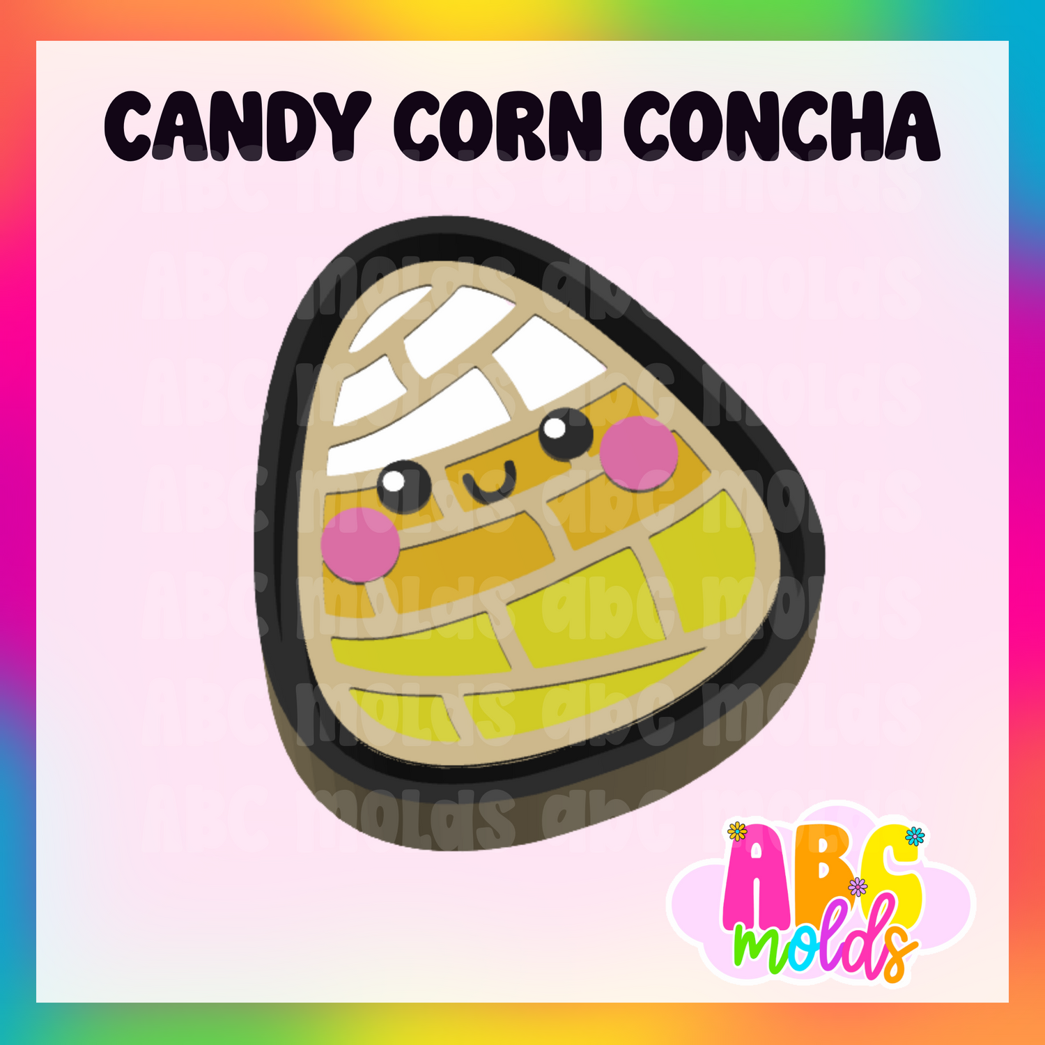 Concha Candy Corn Silicone Freshie Mold