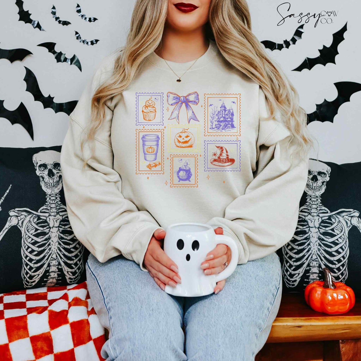 CUTE HALLOWEEN GRID DTF Transfer