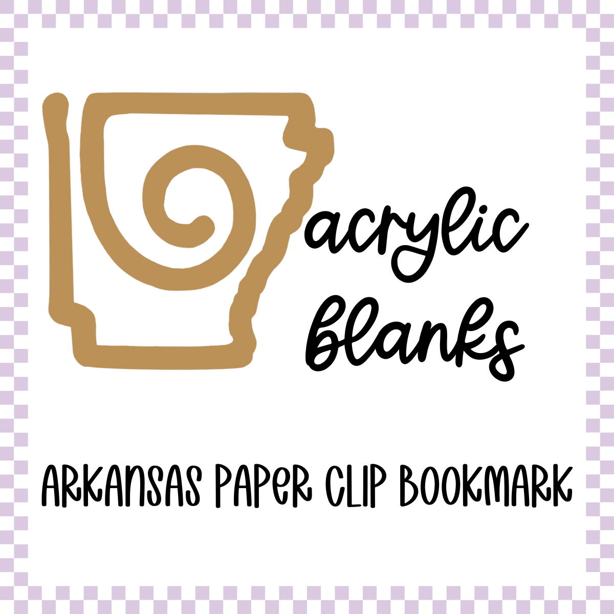 Acrylic Blank - Arkansas Paper Clip Bookmark (3pc)