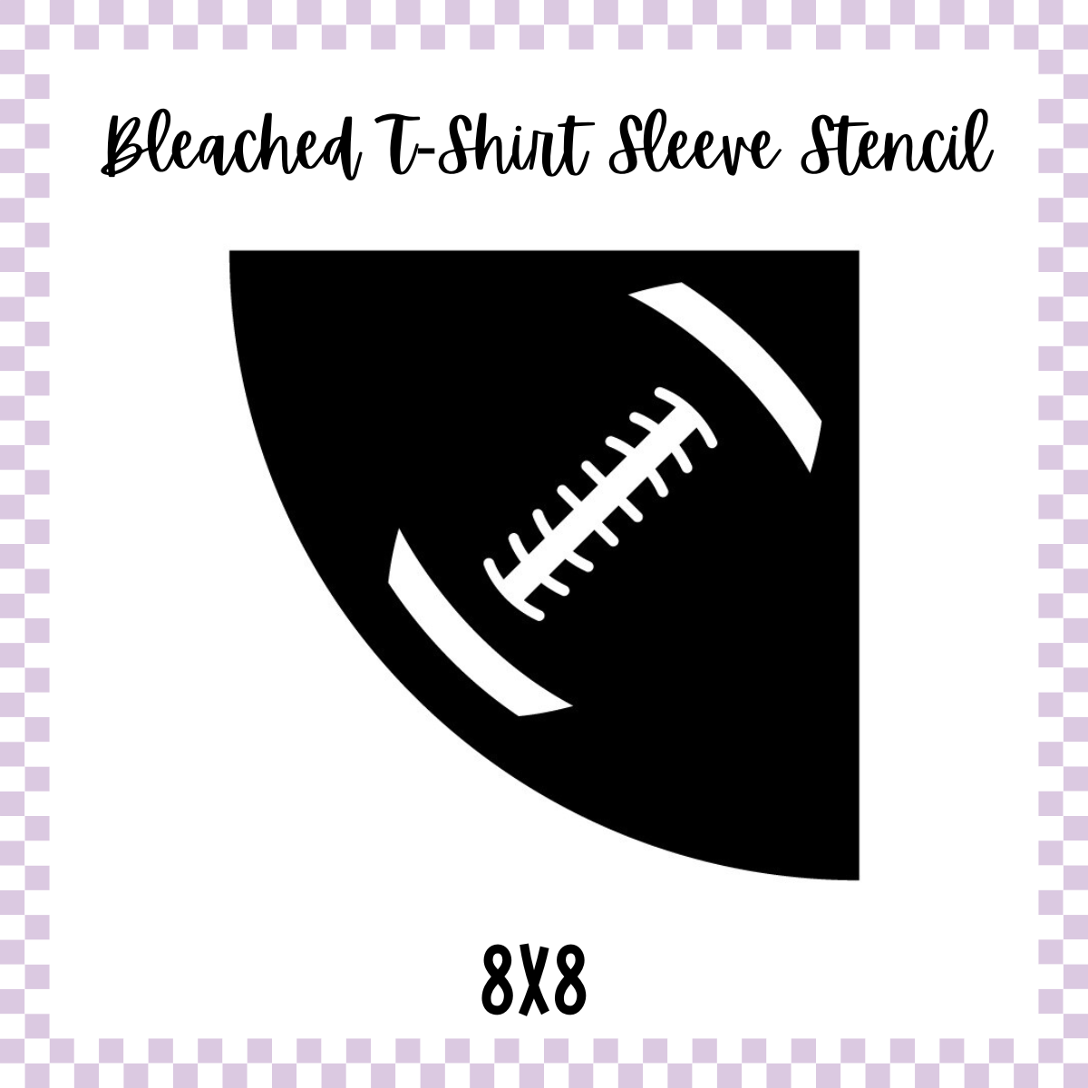 Bleached Tshirt Stencil - Football Laces