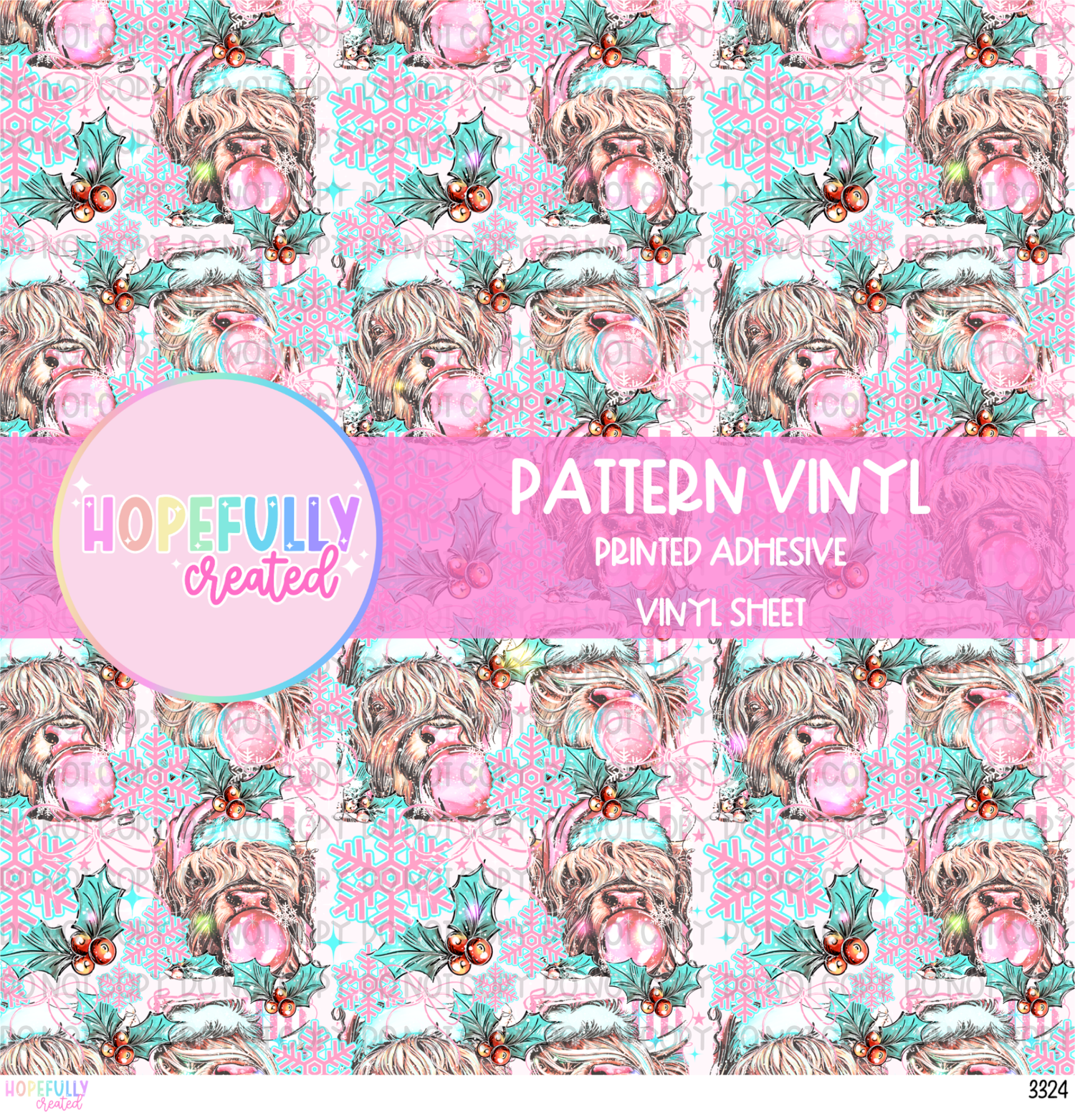 Christmas Cow Vinyl Collection - 3324