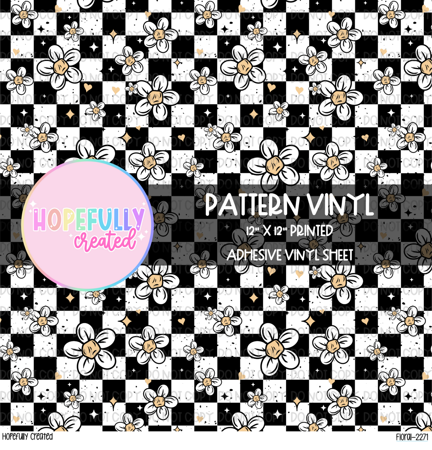 Floral Checker 12x12 - 2271