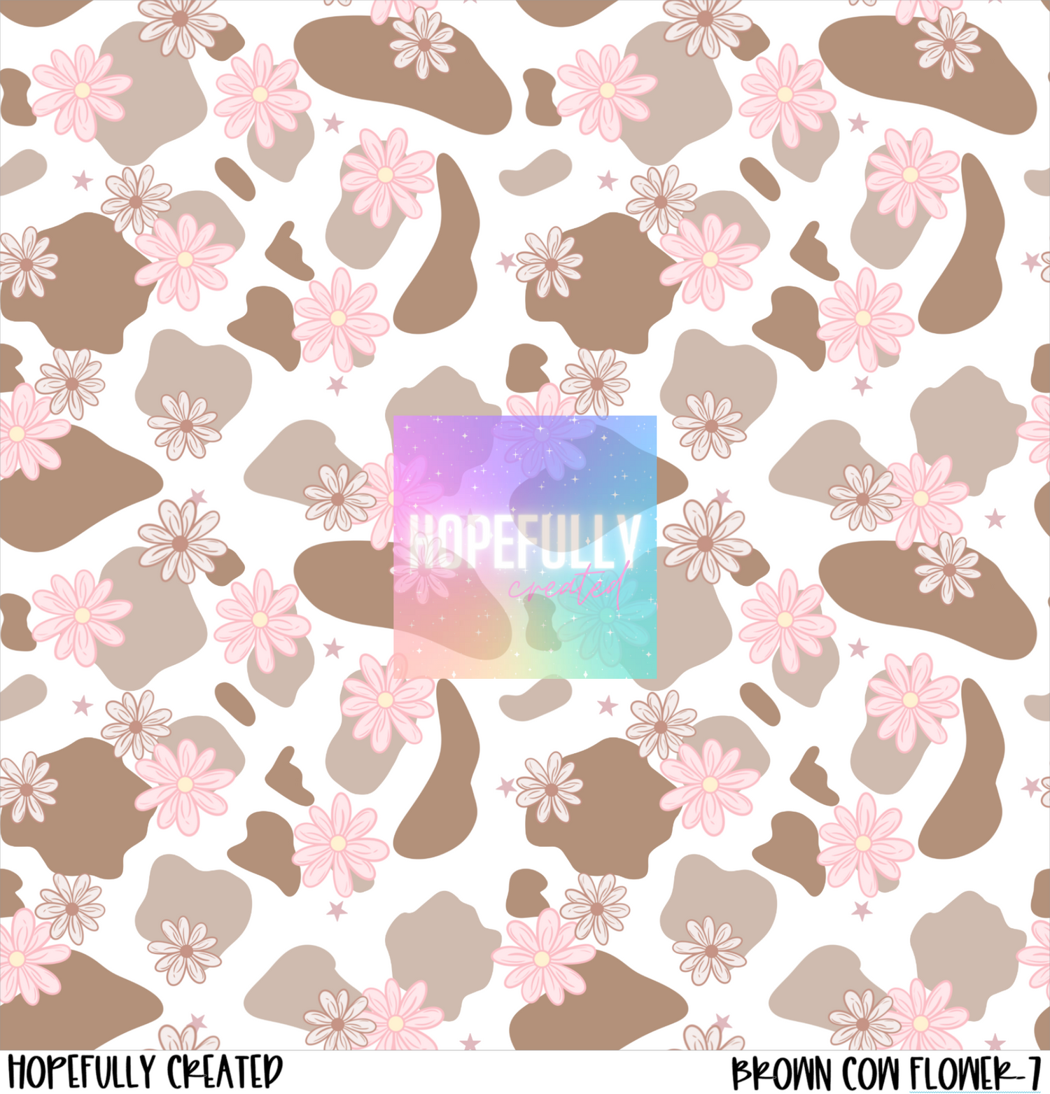 Brown Cow Flower Vinyl Collection - 7