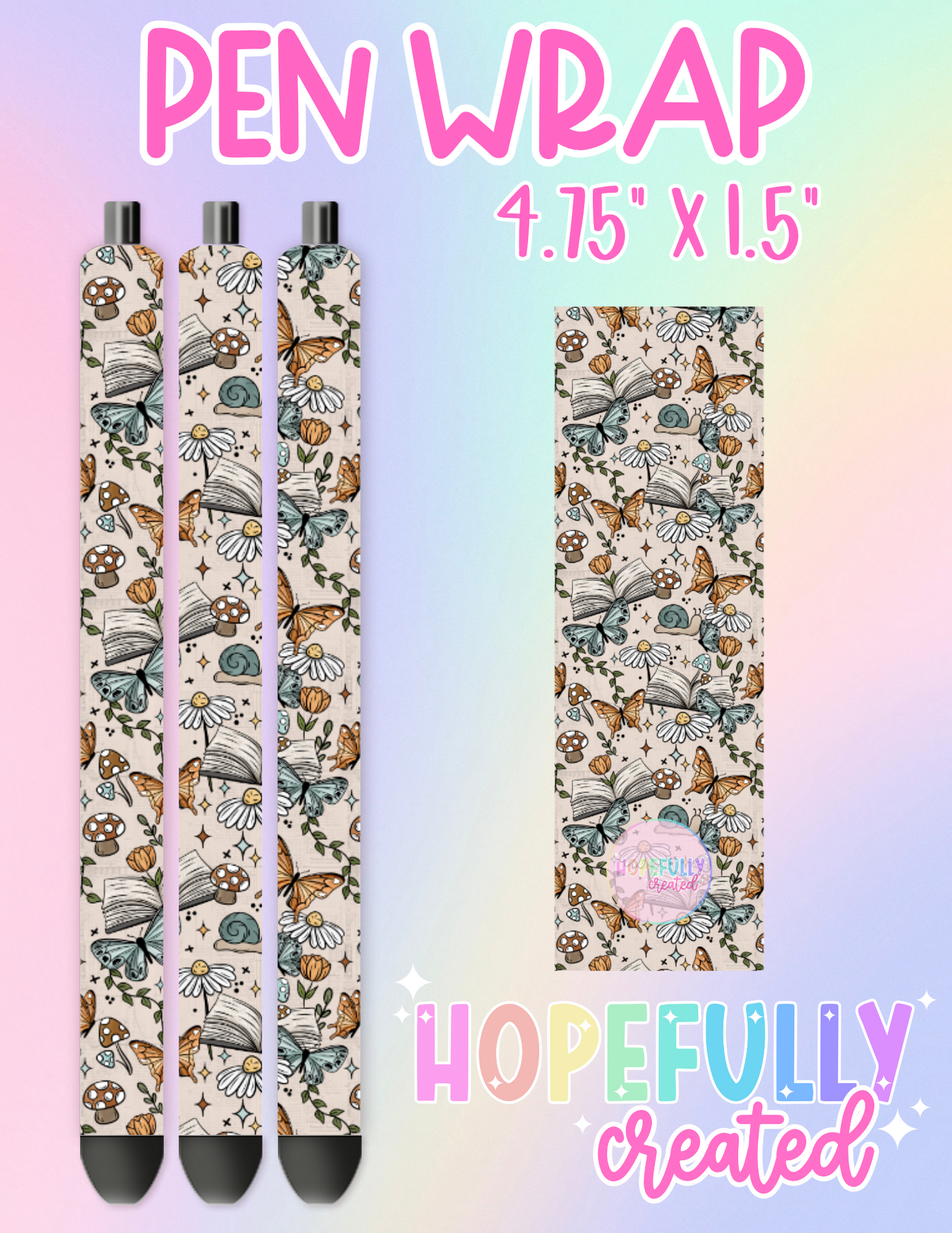 Cottagecore Books Pen Wrap-2489