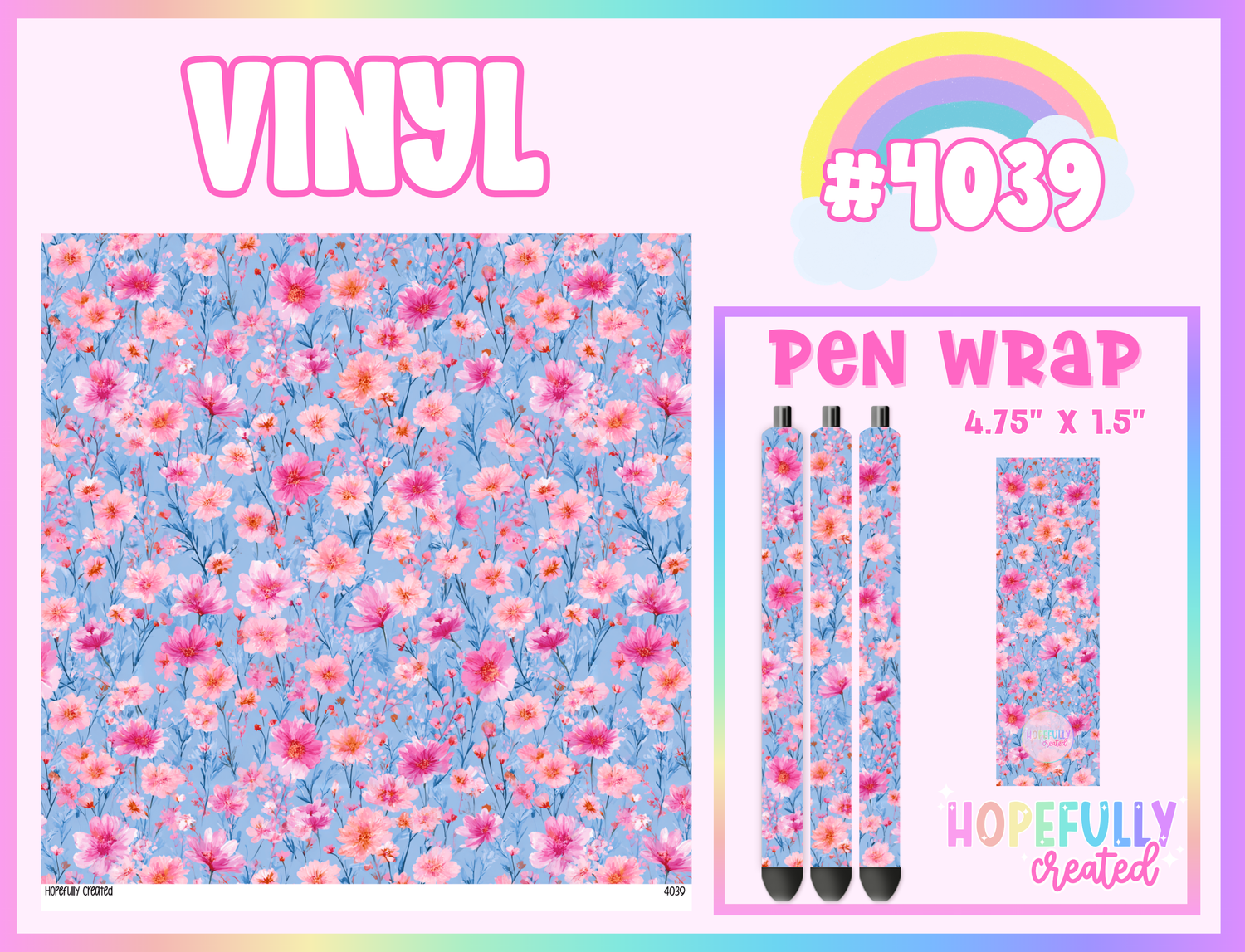 Floral Vinyl Collection - 4039