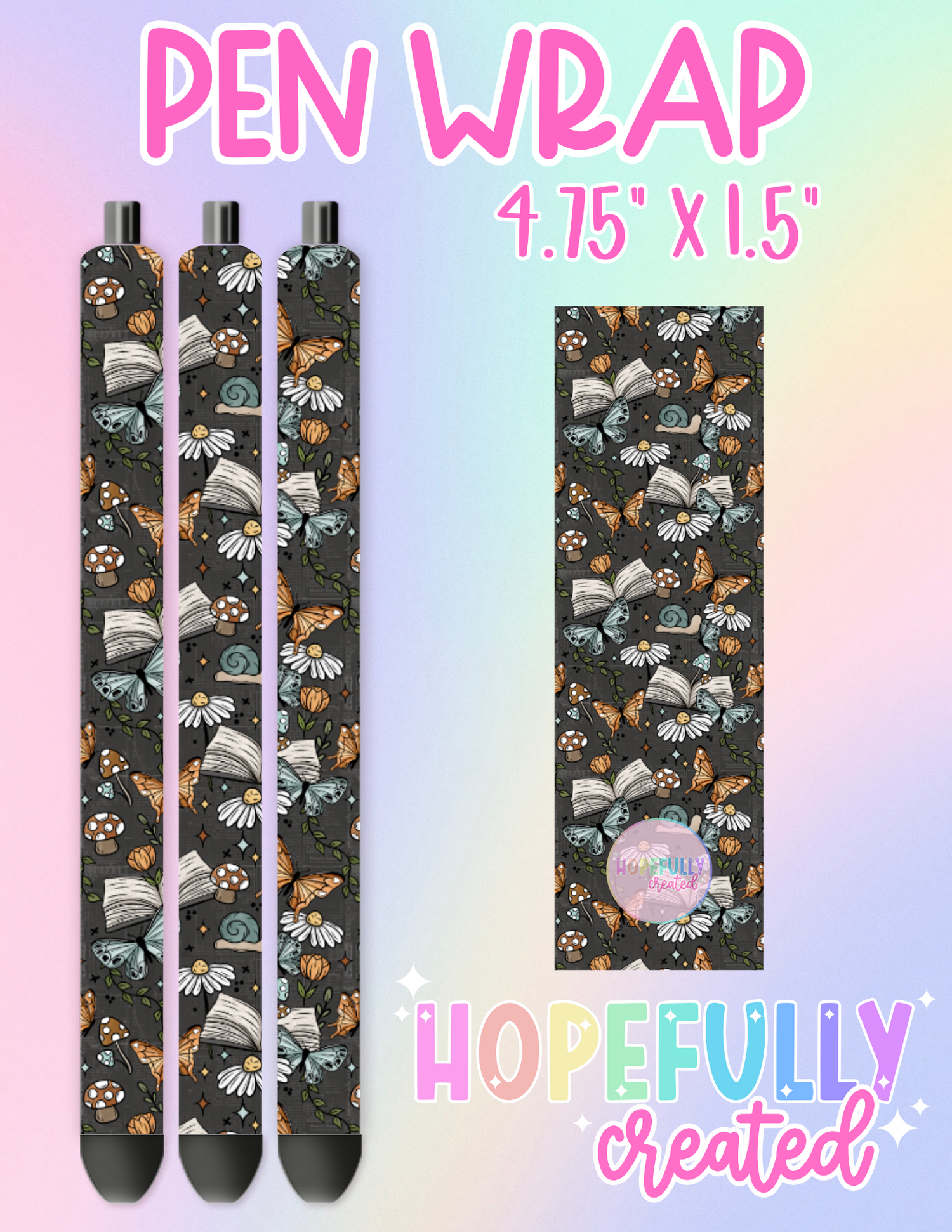 Cottagecore Books Pen Wrap-2490