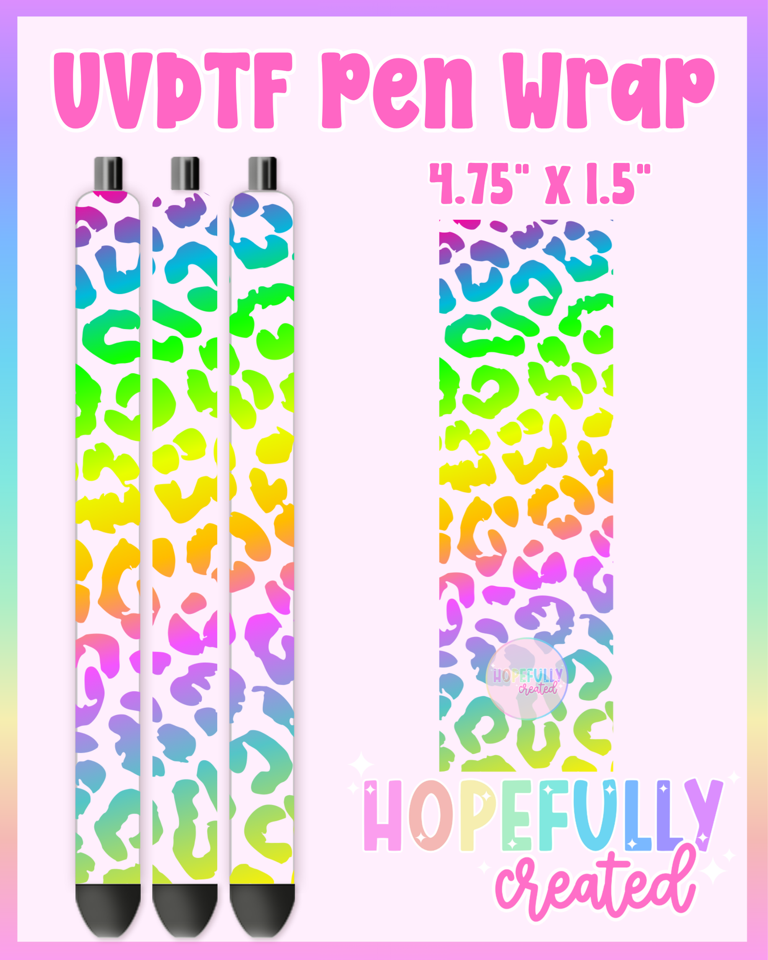 Rainbow Ombre UVDTF Pen Wrap