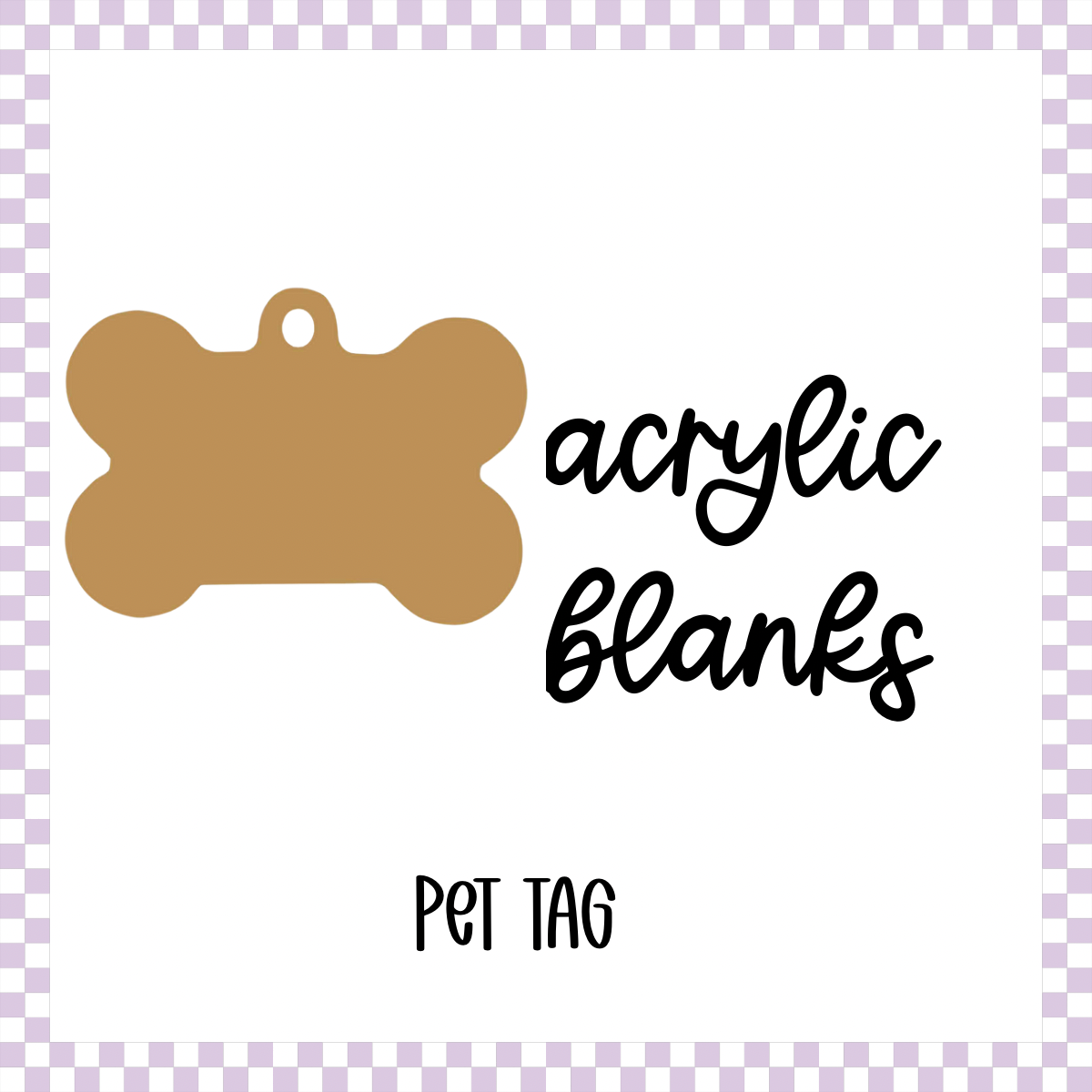Acrylic Blank - Dog Tag (3 pc)