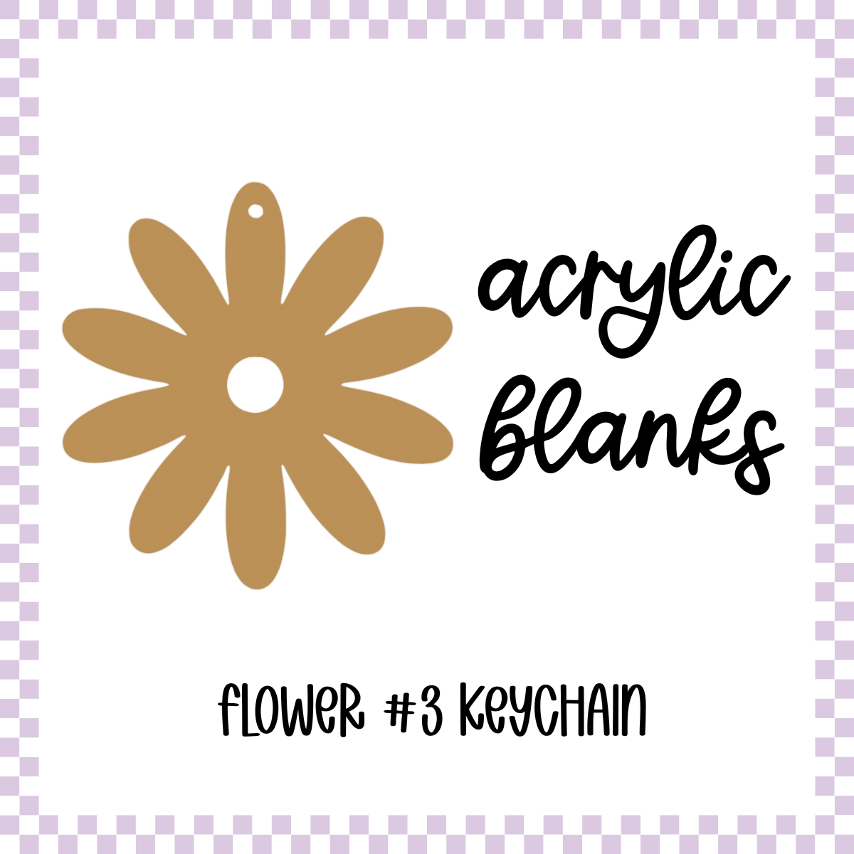 Acrylic Blank - Flower 