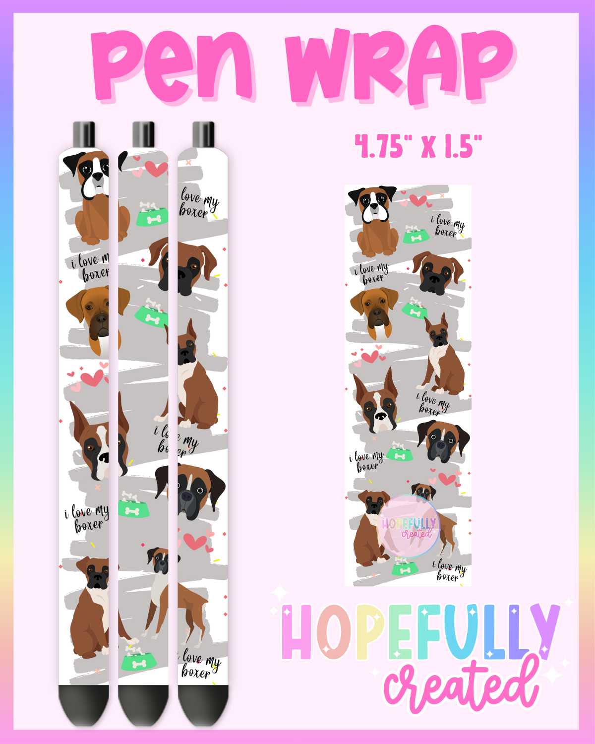 Boxer Pen Wrap- 4557