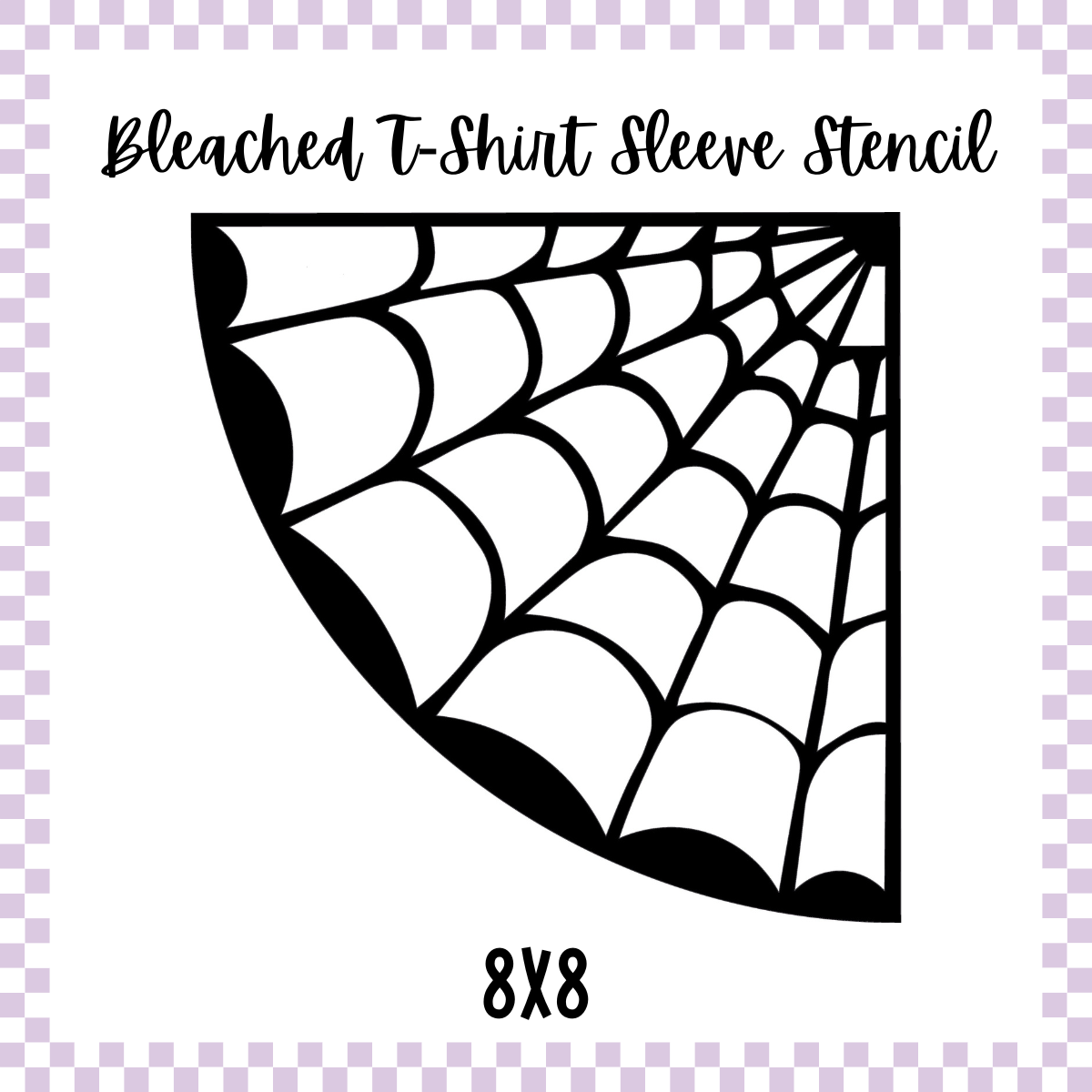 Bleached Tshirt Stencil - Spiderweb