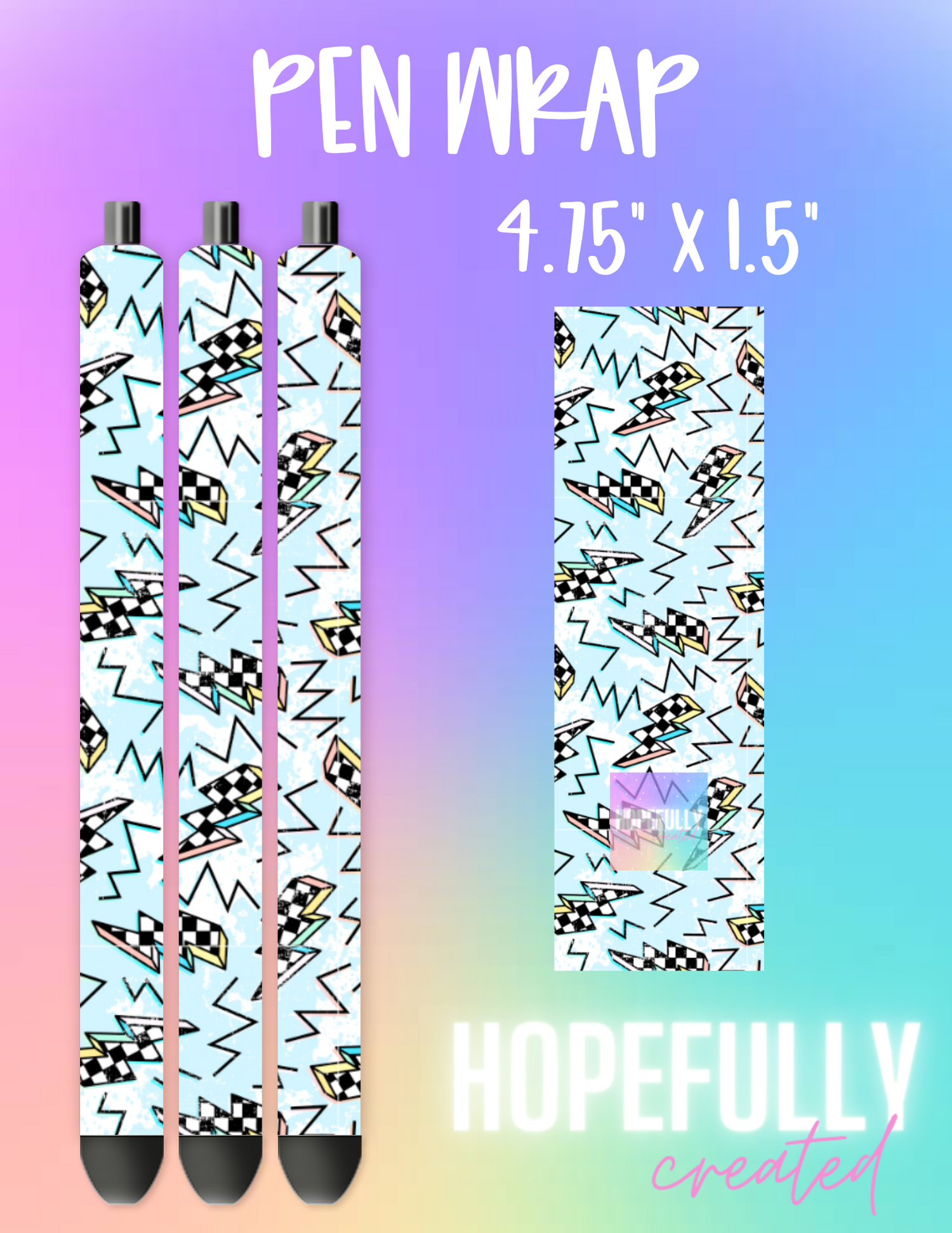 Checker Bolt Pen Wrap-269