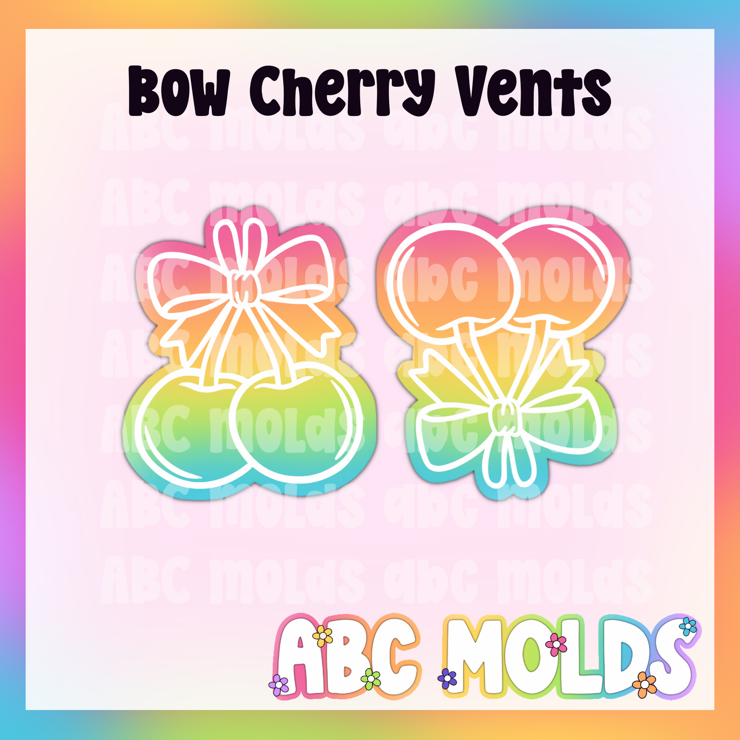 Bow Cherry Vents Silicone Freshie Mold