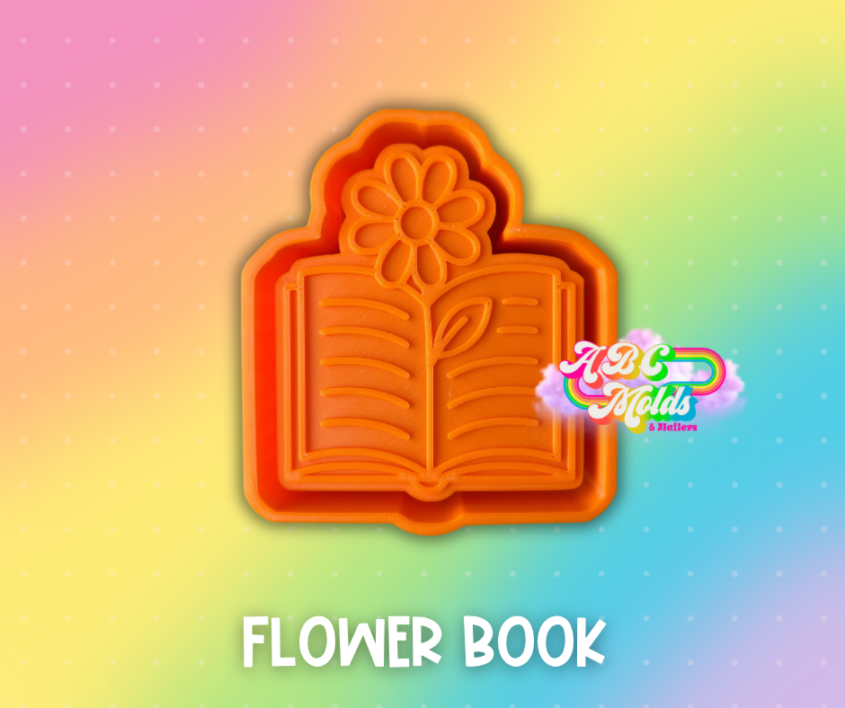 Flower and book silicone mold