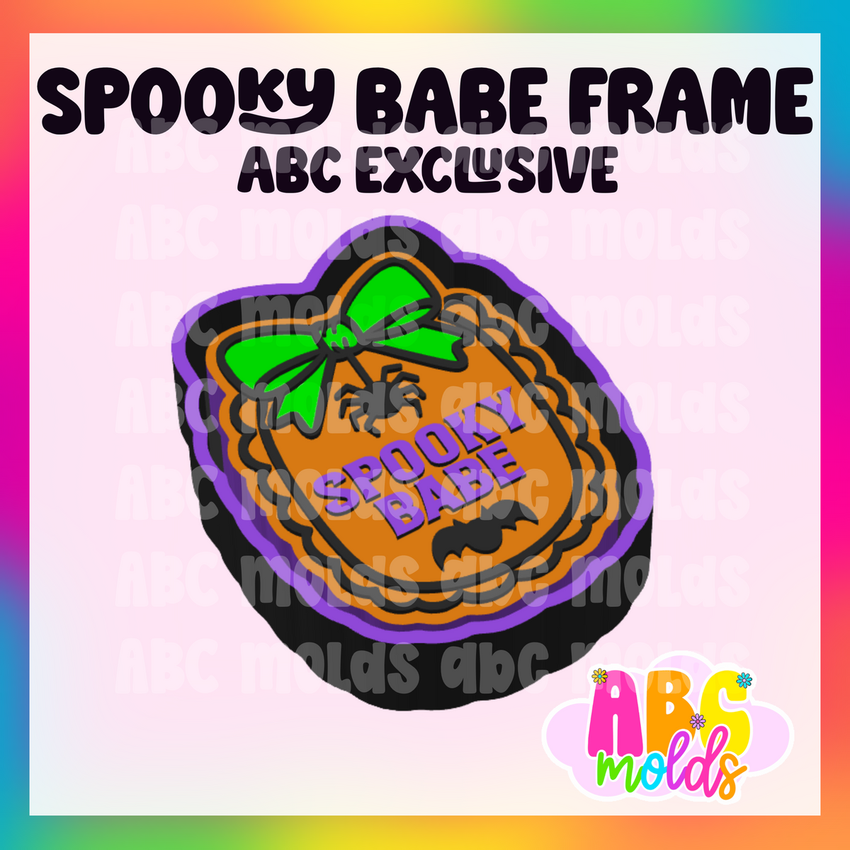 Spooky Babe Frame Silicone Freshie Mold