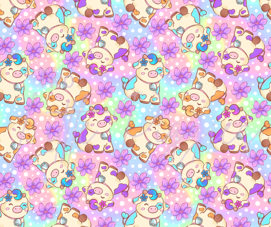 Printed Vinyl - Springtime Cows