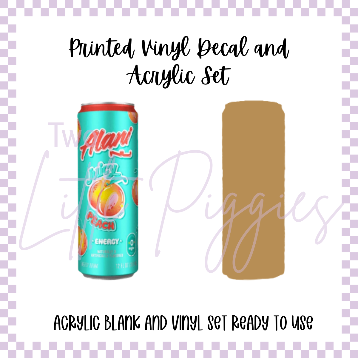 Printed Vinyl and Acrylic Set - Alani Nu - Juicy Peach