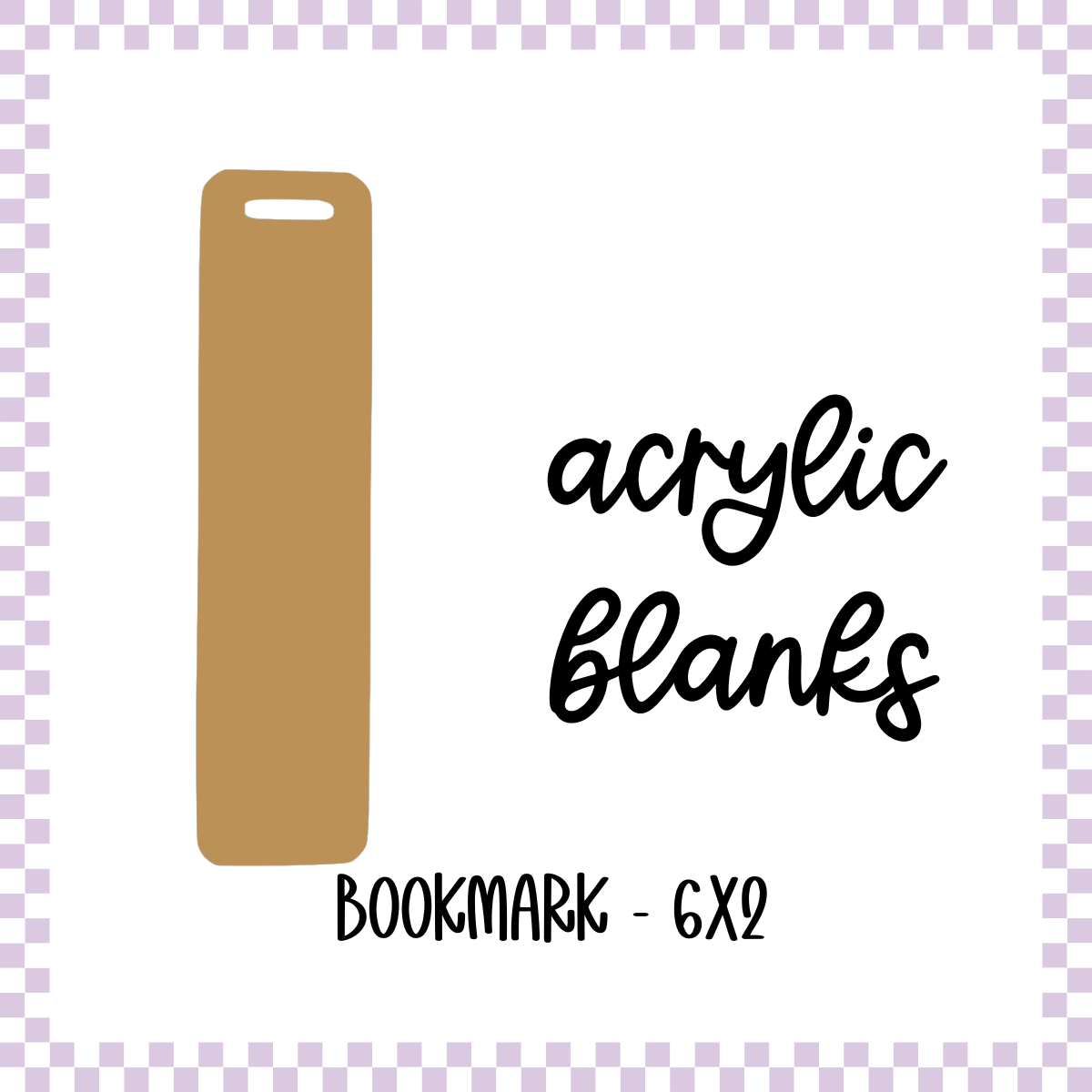Acrylic Blank - Bookmark (3pc)