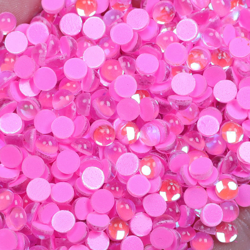 PINK MERMAID TEARS GLASS FLATBACK RHINESTONES