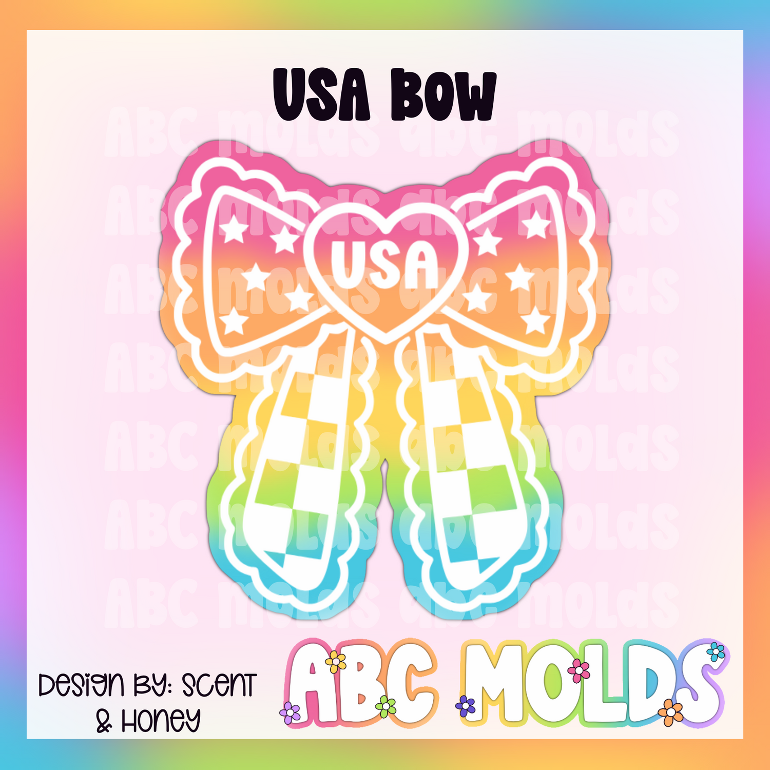 USA Bow Silicone Mold
