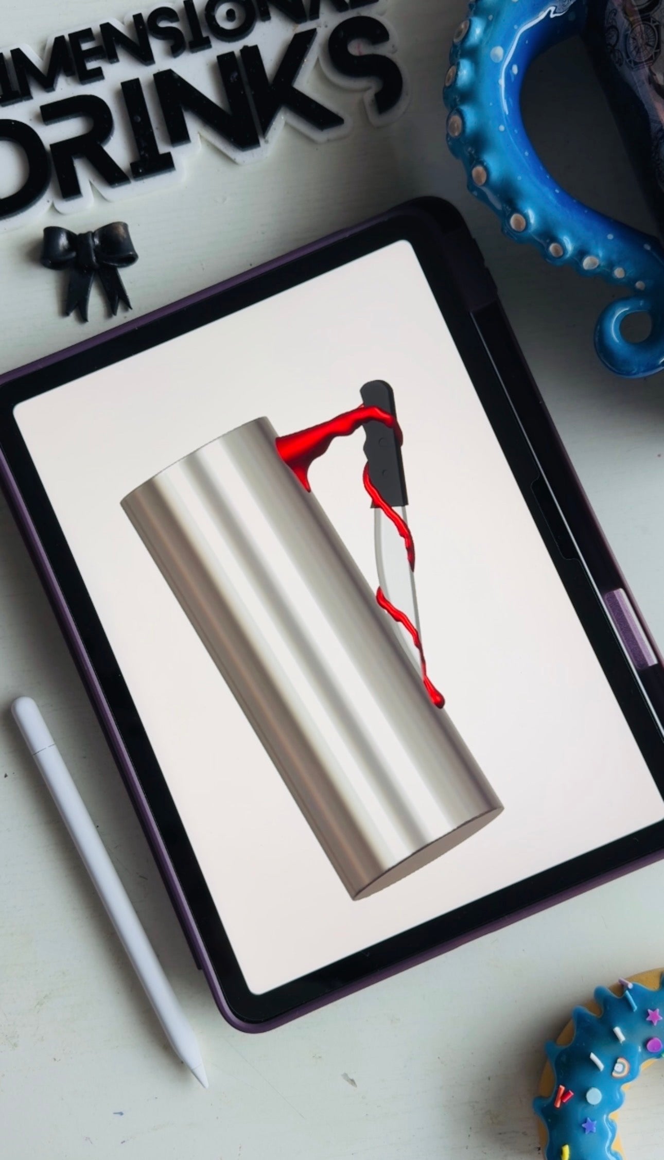 Knife 3D Tumbler Handle
