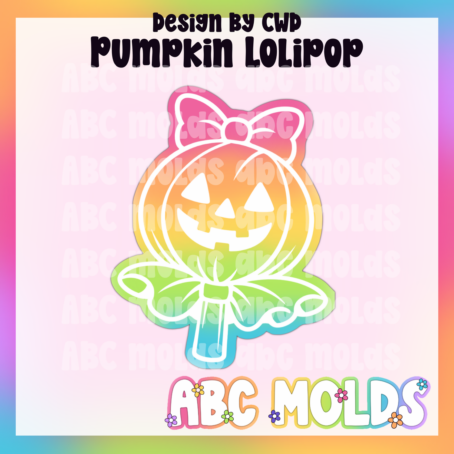 Pumpkin lollipop silicone freshie mold