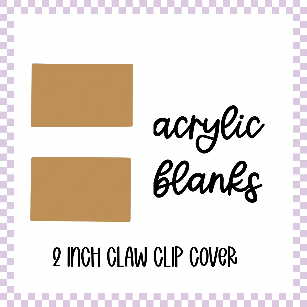 Acrylic Blank - Claw Clip (3 sets)