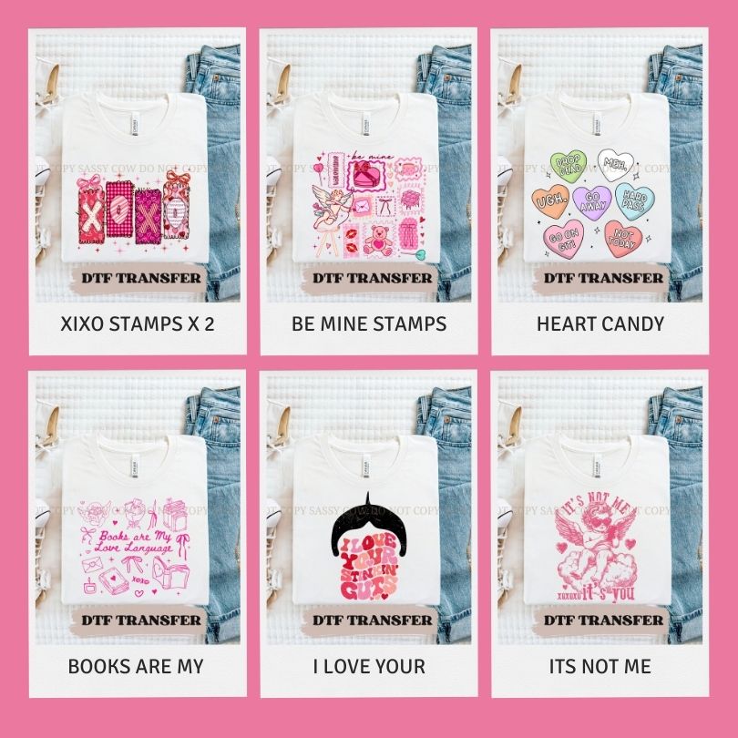 VALENTINES DAY GANG SHEET - DTF TRANSFER SHEET