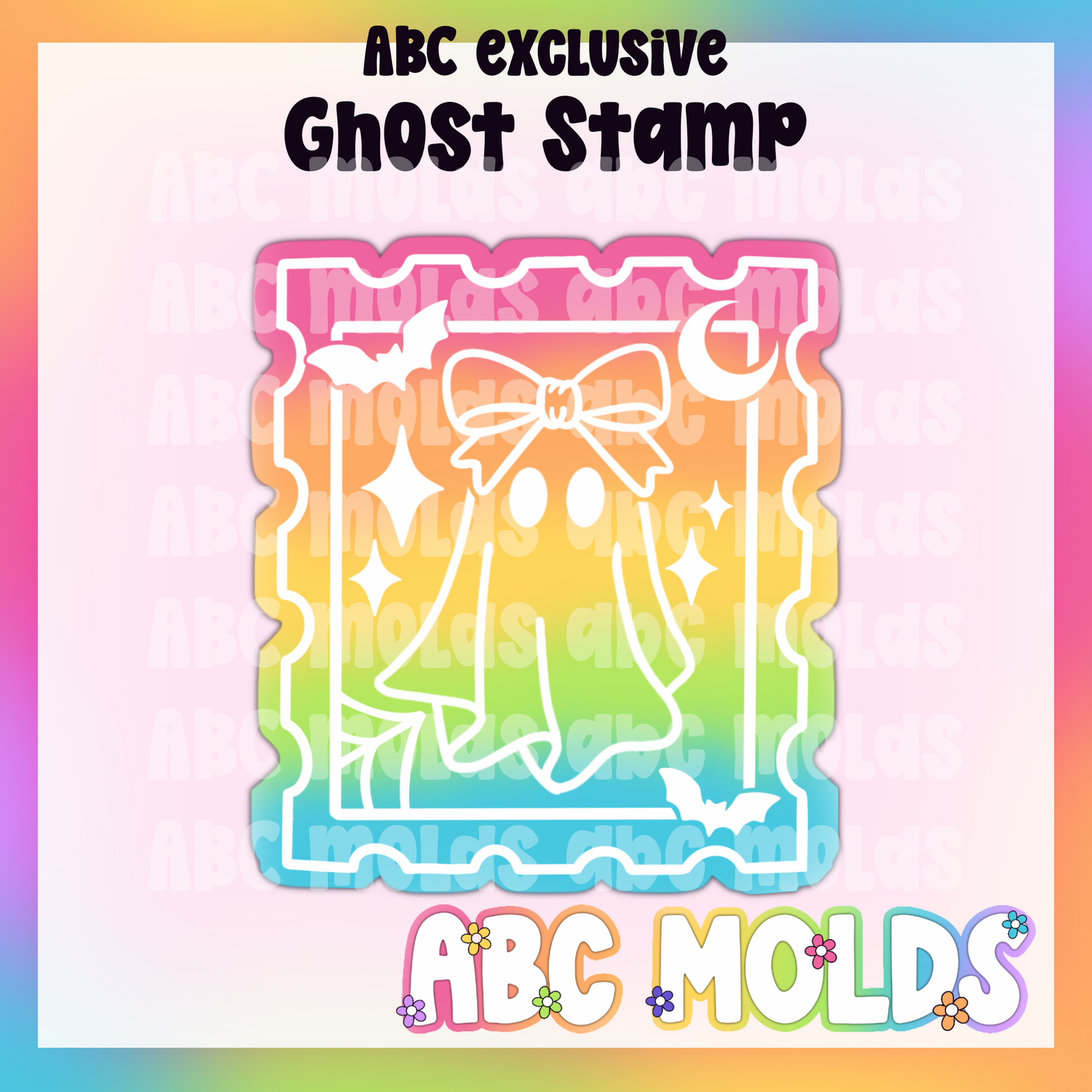 Ghost stamp silicone freshie mold