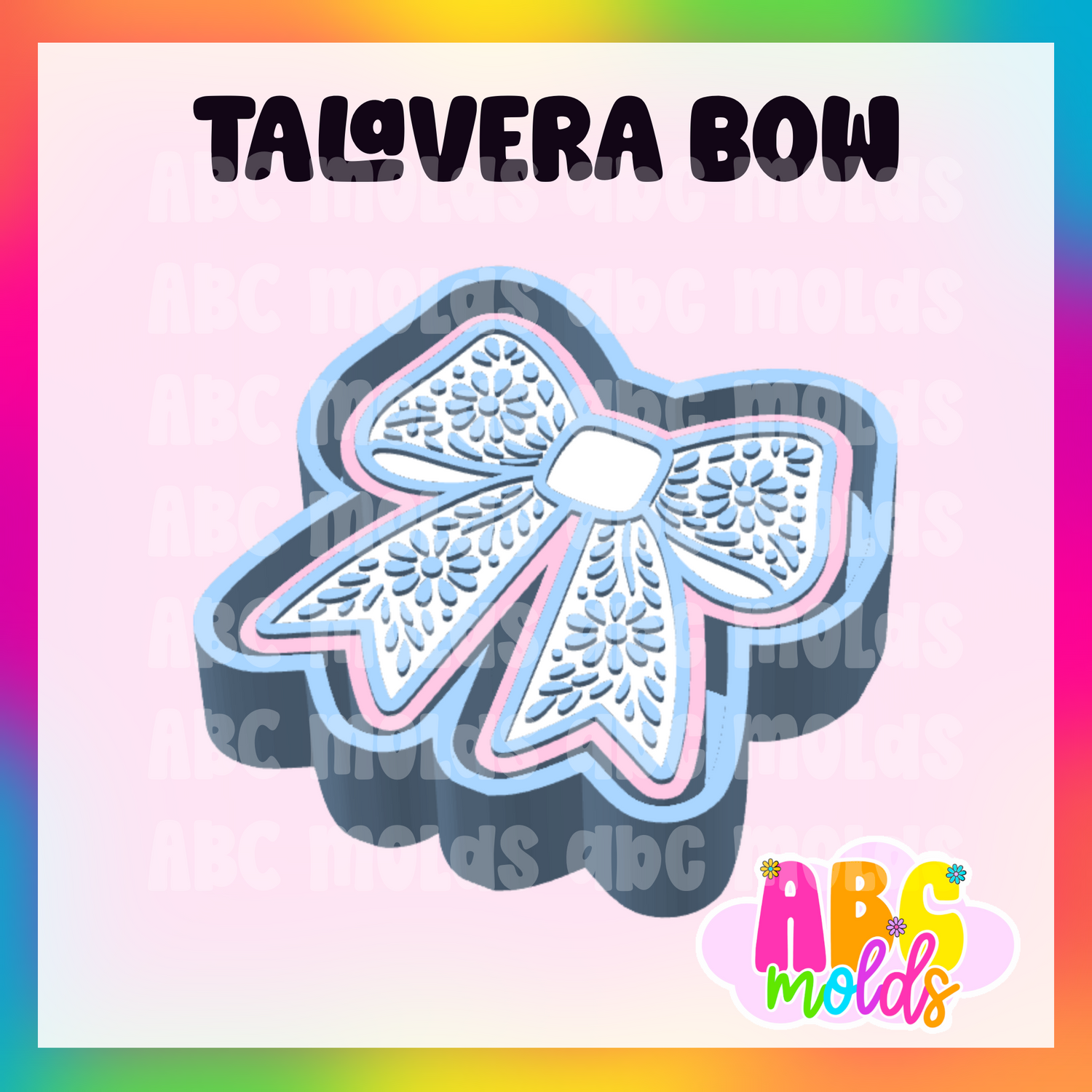 Talavera Bow Silicone Freshie Mold