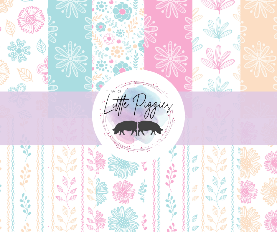 Printed Vinyl - Springtime Flowers