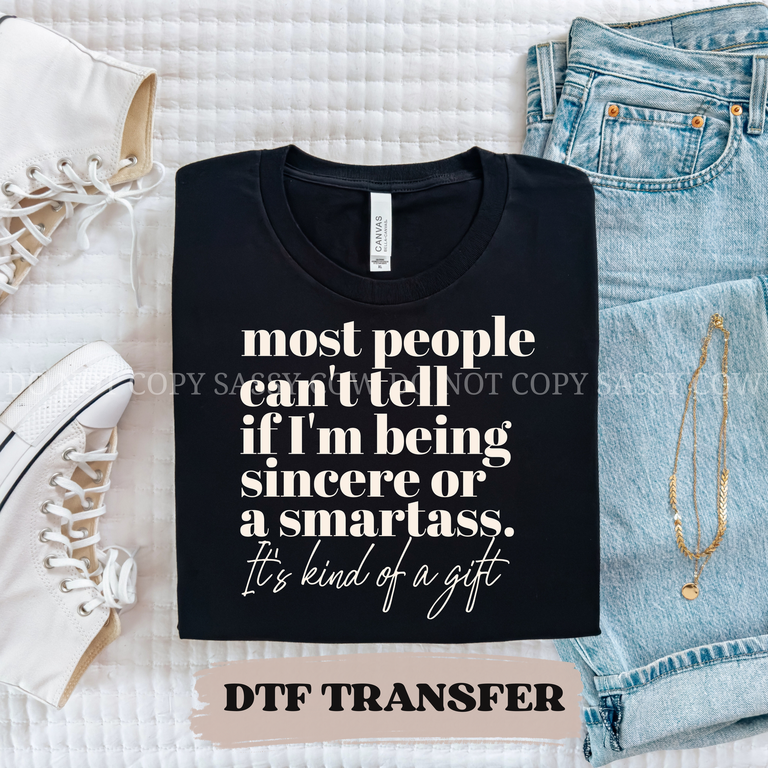 MOST PEOPLE CAN'T TELL  - DTF TRANSFER 0387