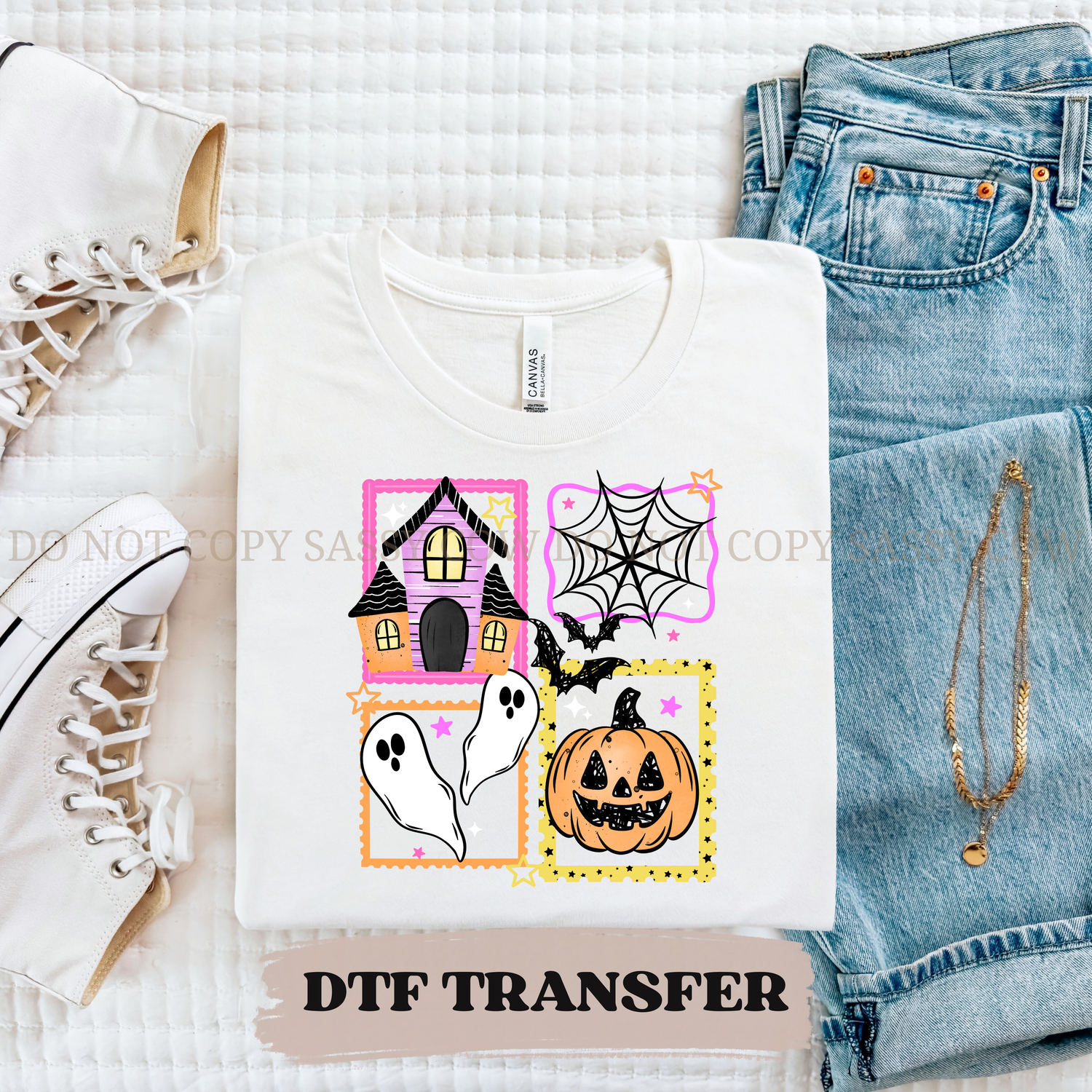 HAUNTED HOUSE STAMPS - DTF TRANSFER 0460