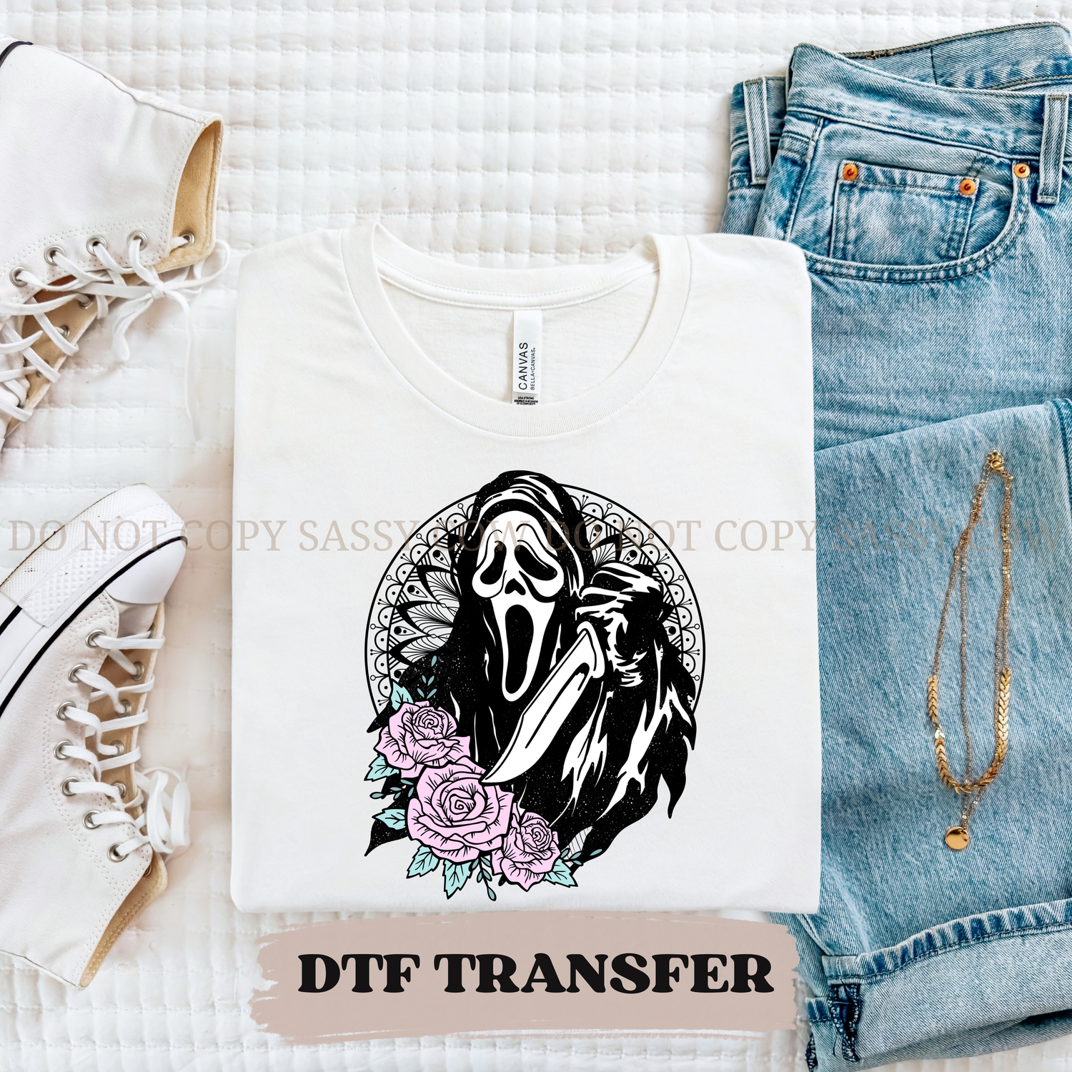 FLORAL SCREAM- DTF TRANSFER 0463