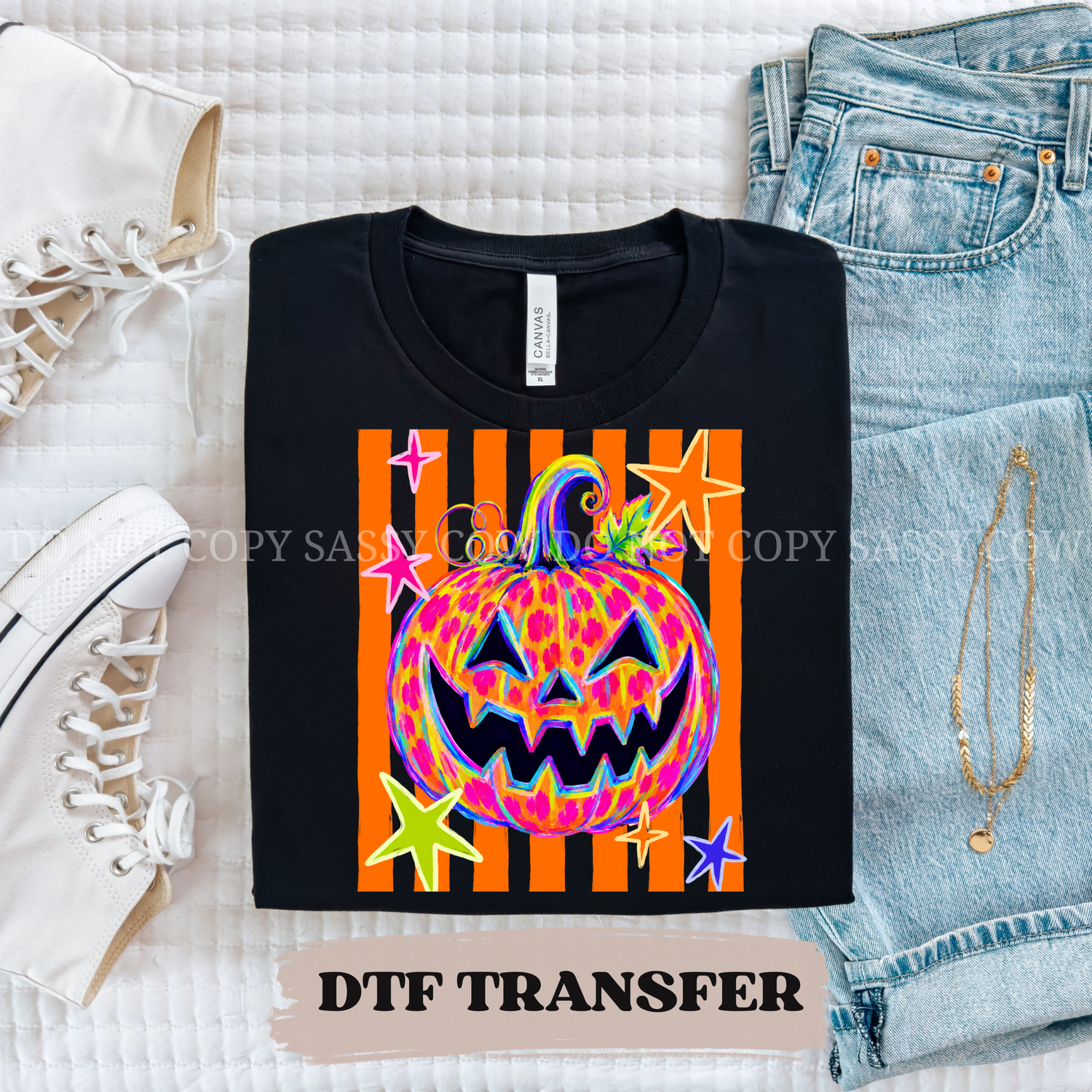 NEON PUMPKIN - DTF TRANSFER 0466