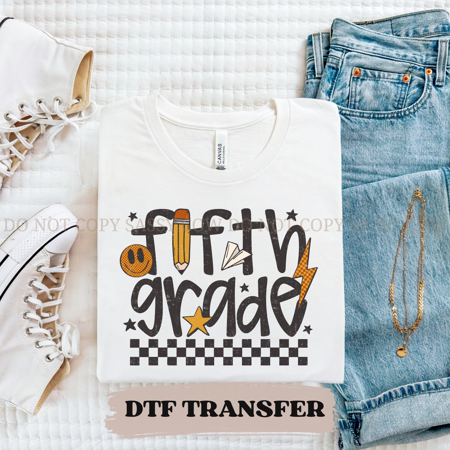 RETRO FIFTH GRADE TEACHER- DTF TRANSFER 0305