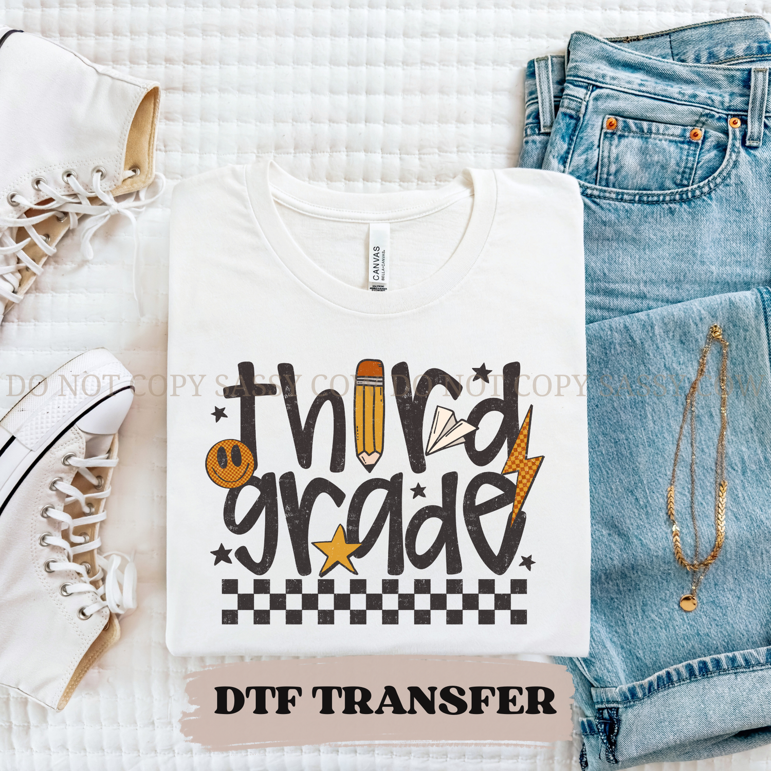 RETRO THIRD GRADE TEACHER- DTF TRANSFER 0306